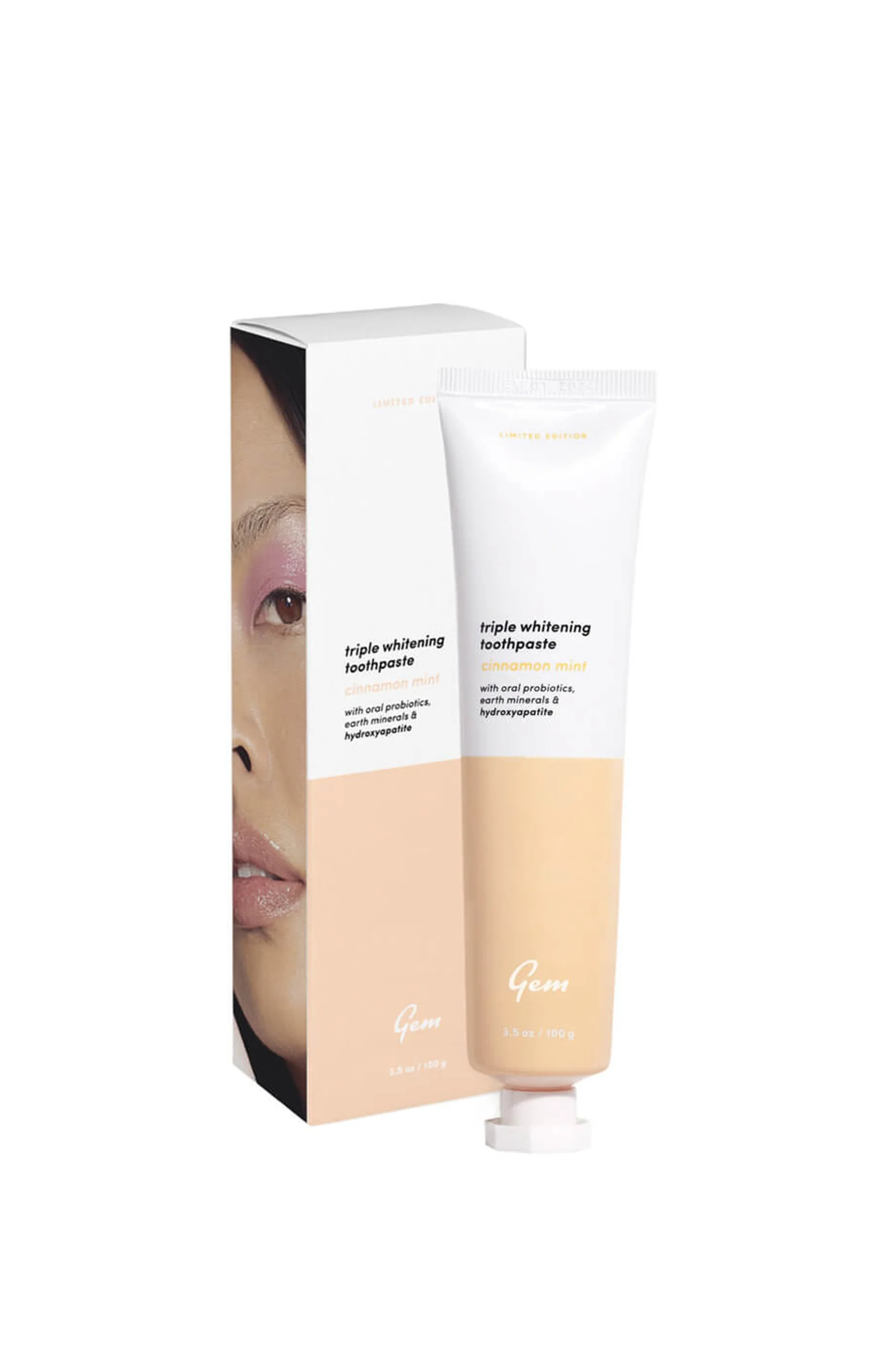 GEM Triple Whitening Toothpaste Cinnamon Mint 100g
