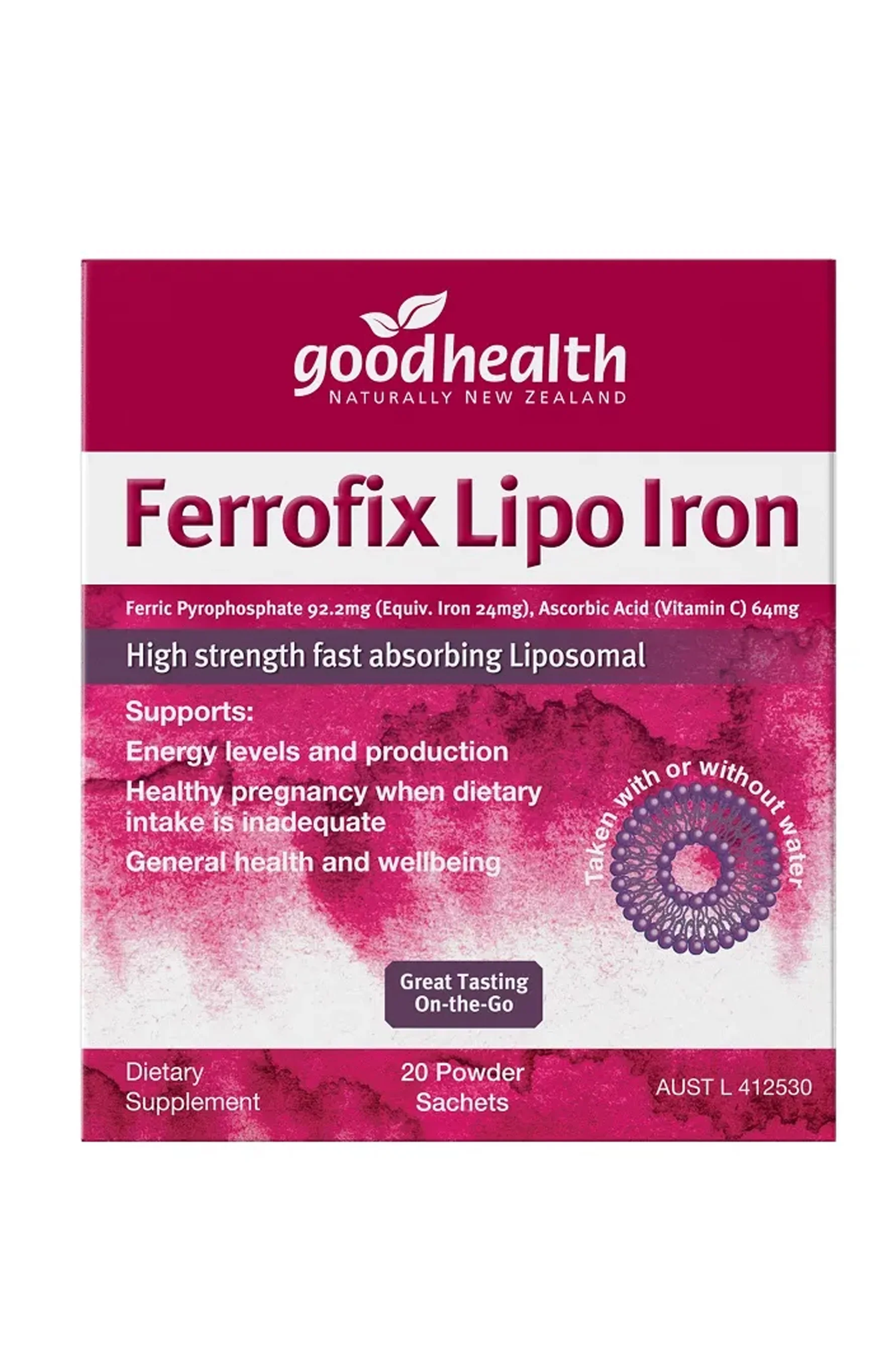 GOOD HEALTH Ferrofix Lipo Iron Sachets 20