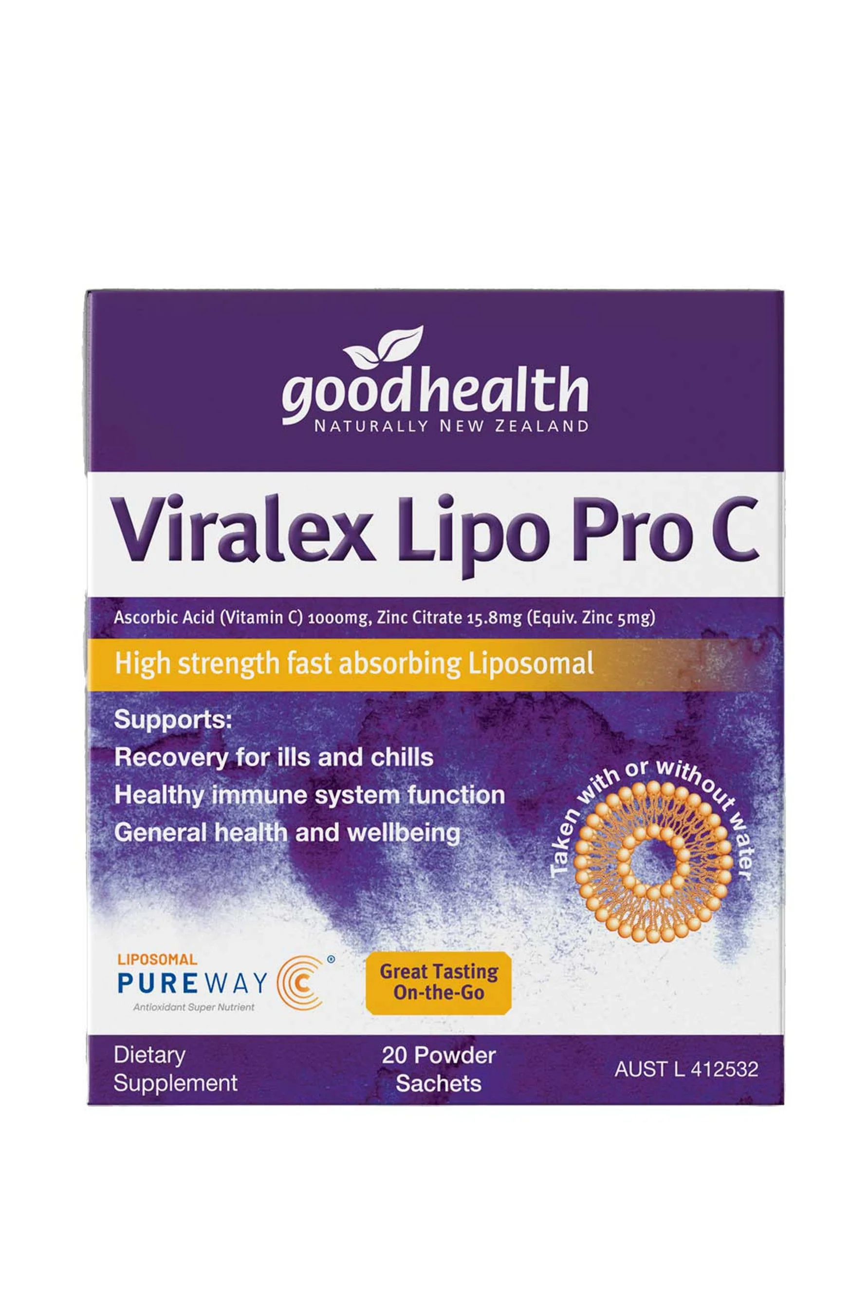 GOOD HEALTH Viralex Lipo Pro C 20 Powder Sachets