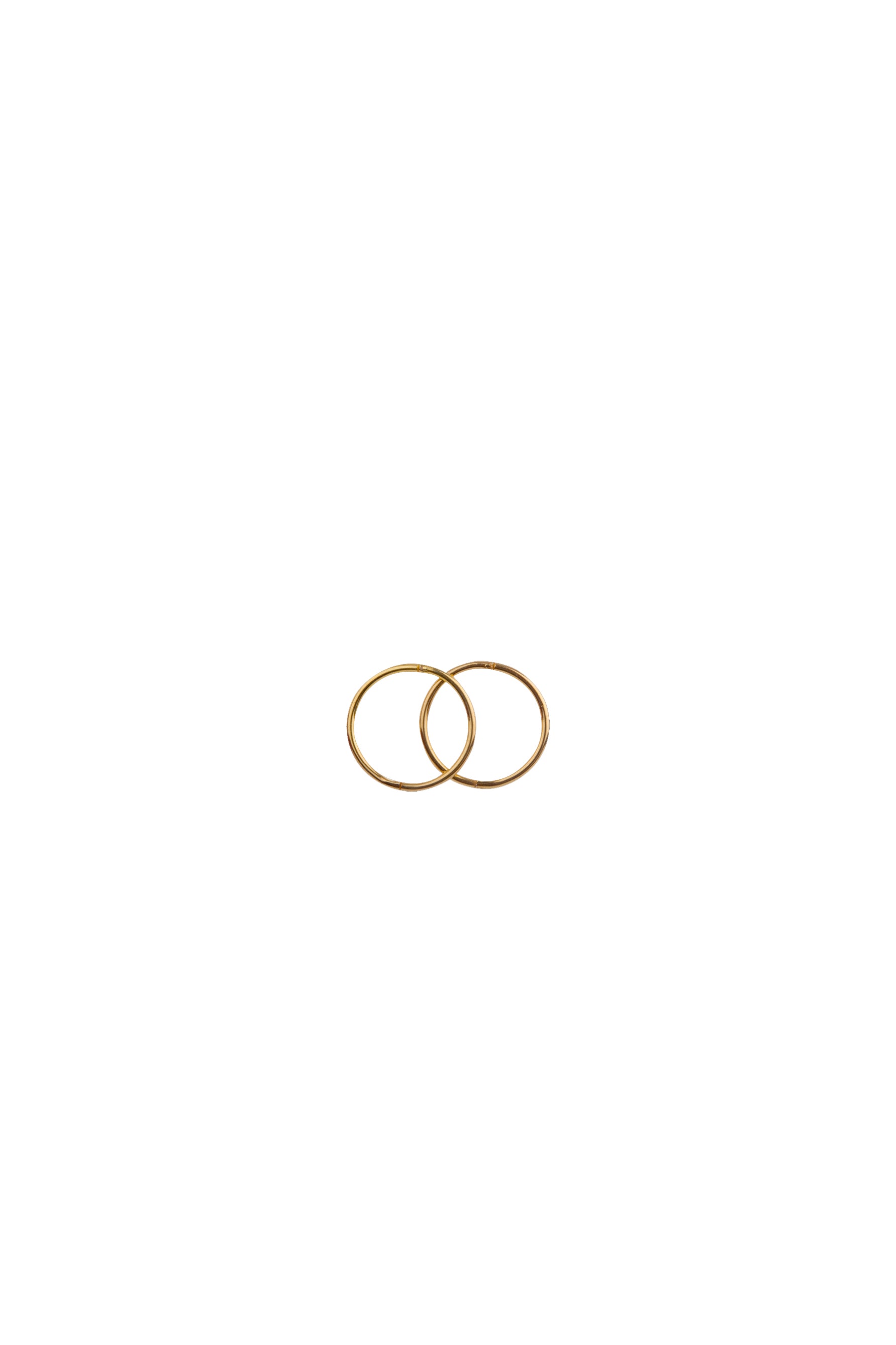 GLAM 60404 Mini 10mm Sleeper 24kt Gold Plate on Sterling Silver