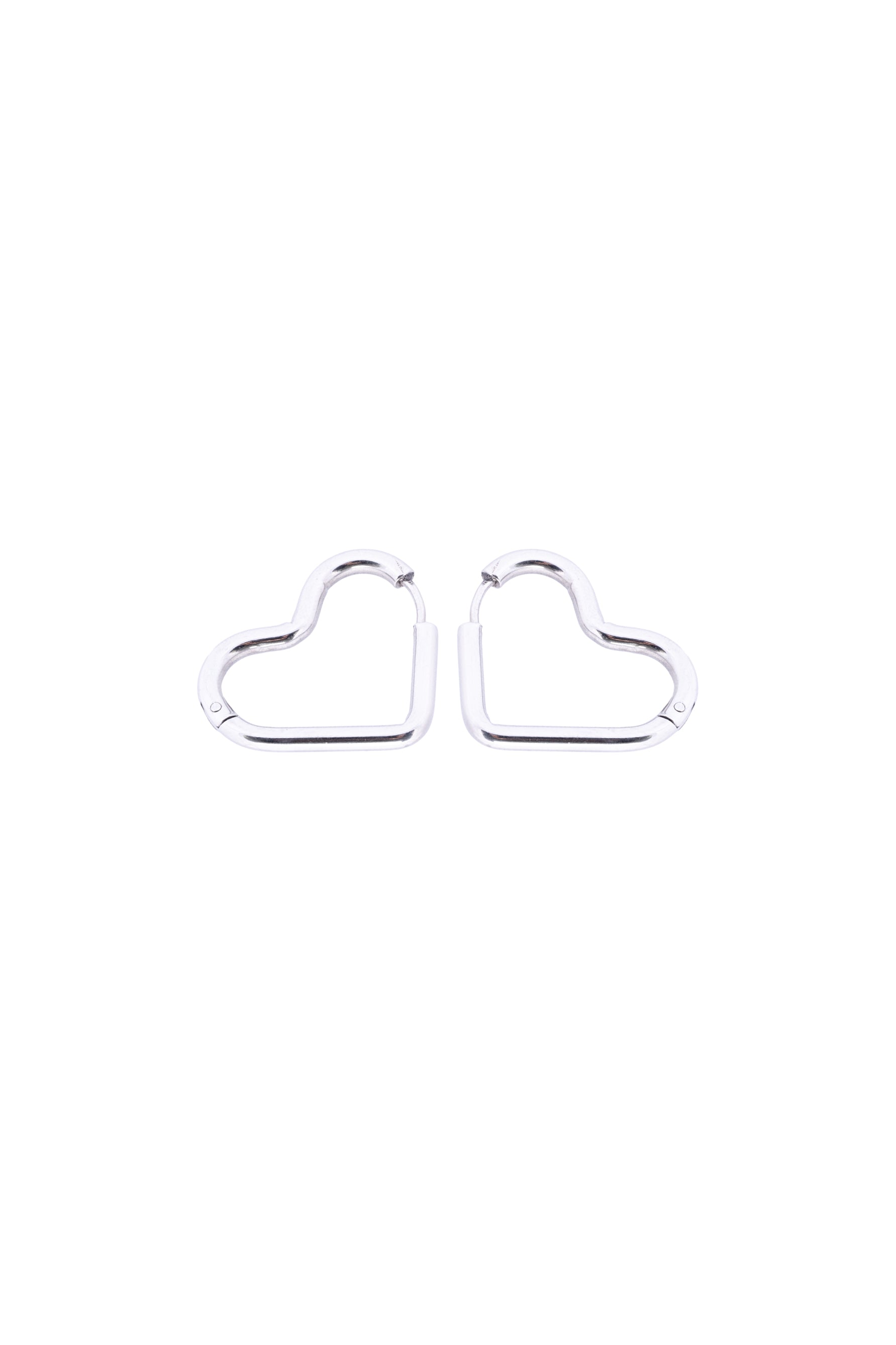 GLAM Rhodium Heart Click Hoop