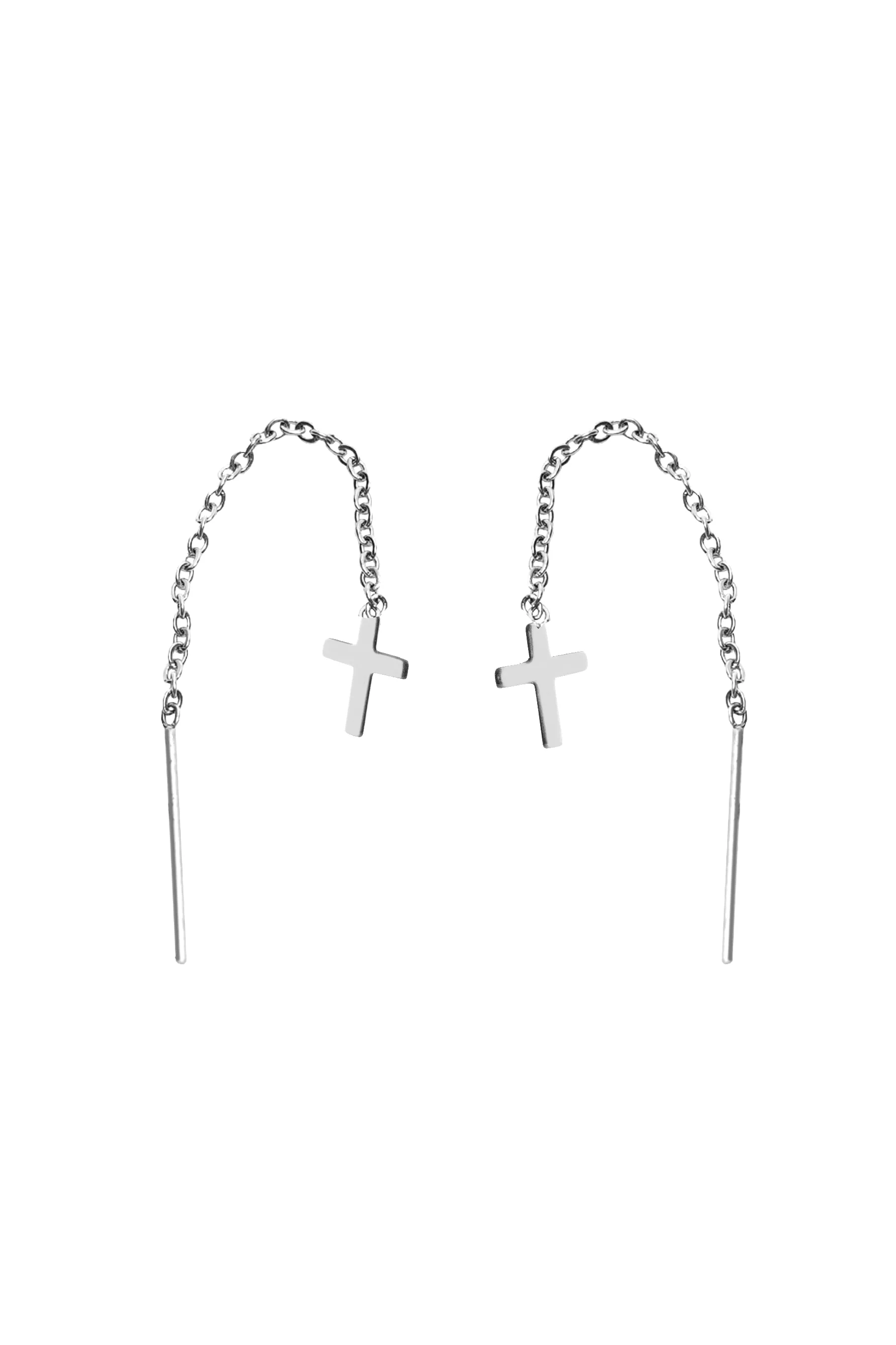 GLAM Silver Cross Threads