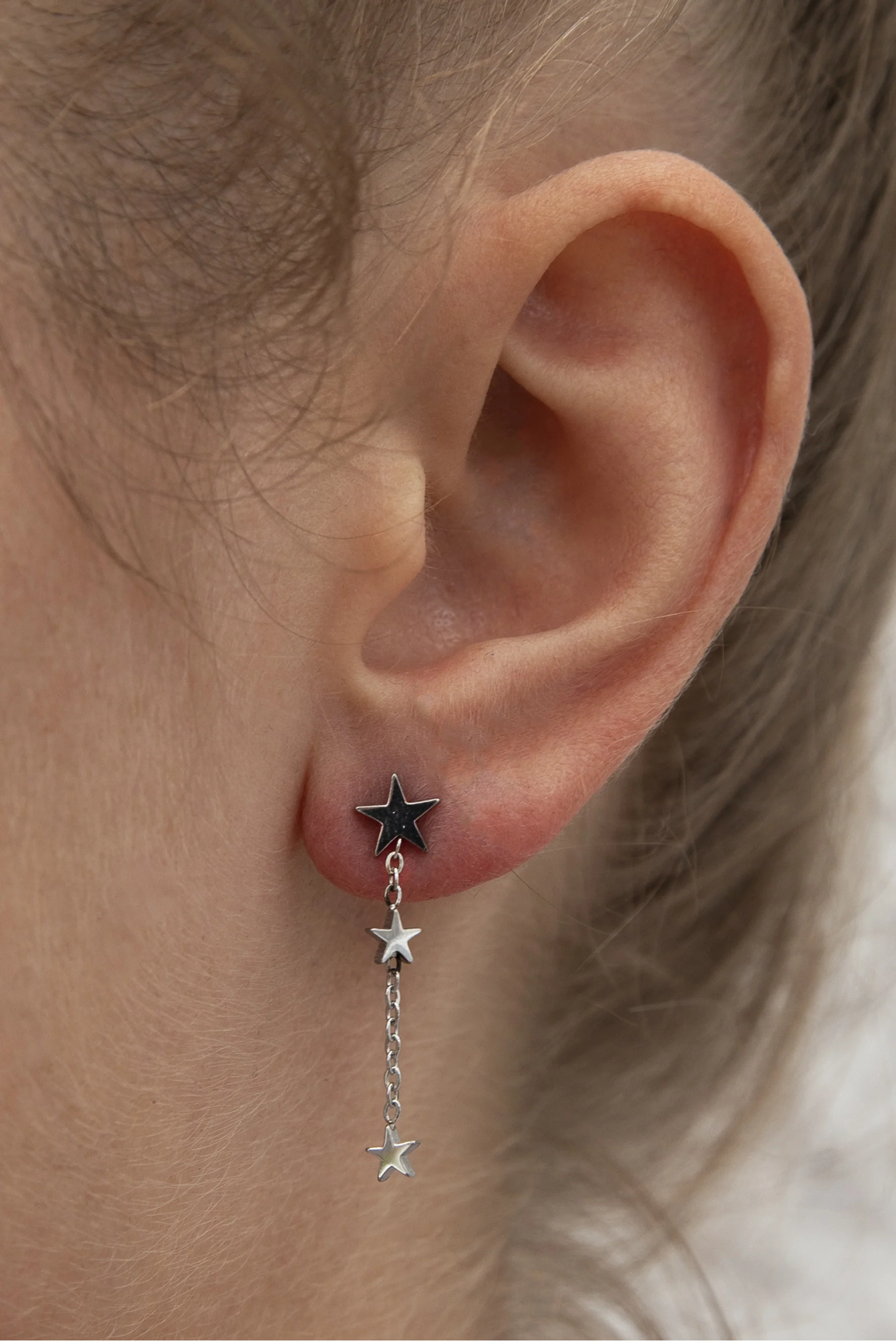 GLAM Silver Triple Star Drop - Image 2