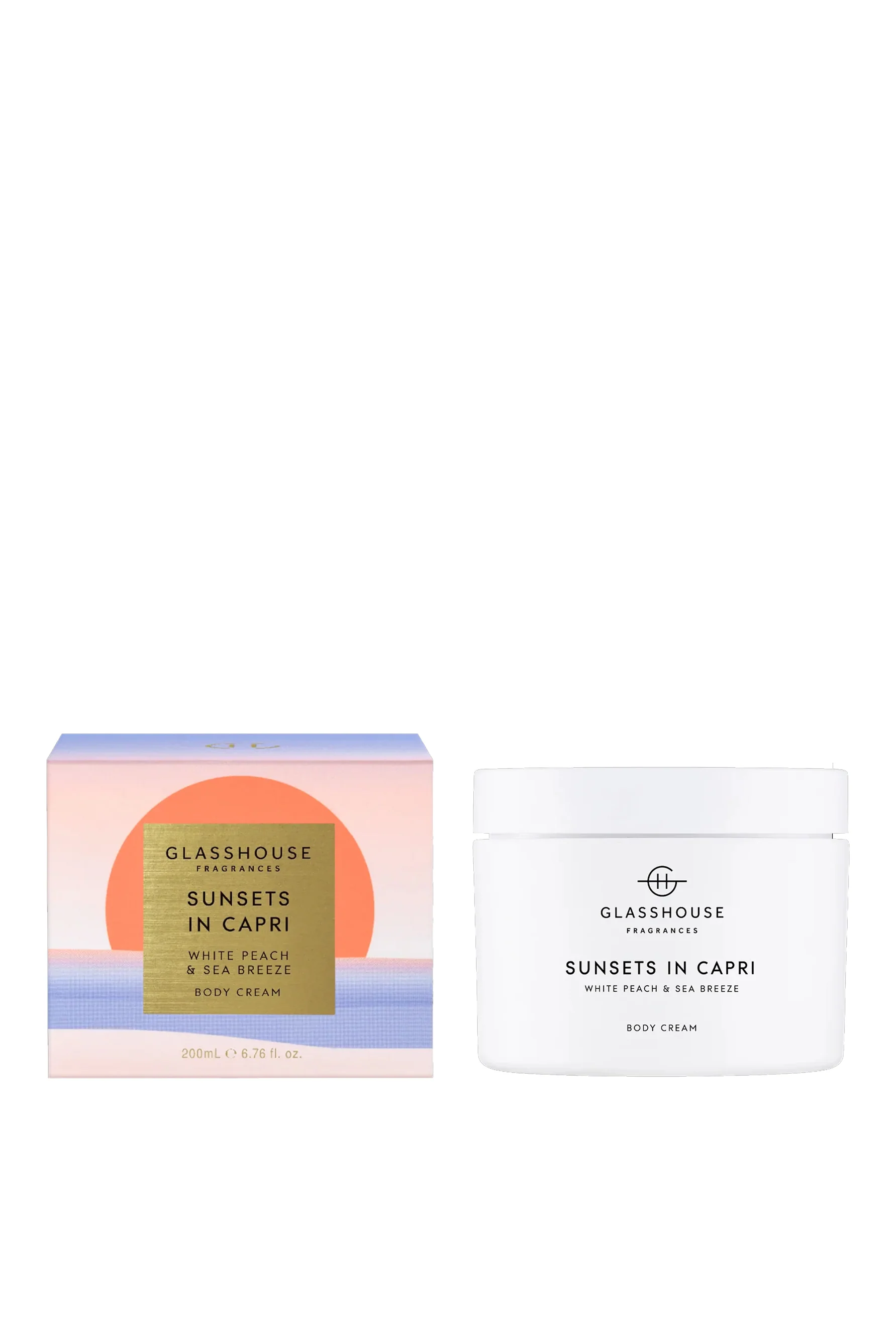 GLASSHOUSE FRAGRANCES Body Cream Sunsets in Capri 200g