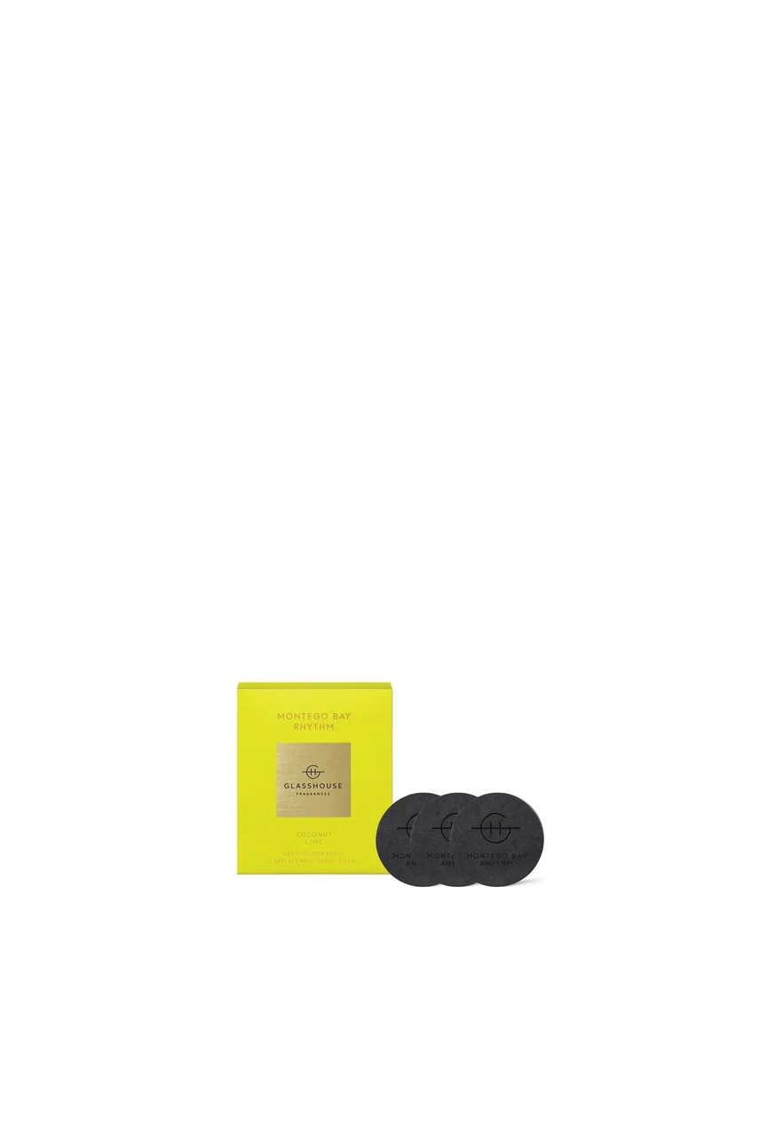 GLASSHOUSE FRAGRANCES Montego Bay Rhythm Car Diffuser Replacement Scent Disk