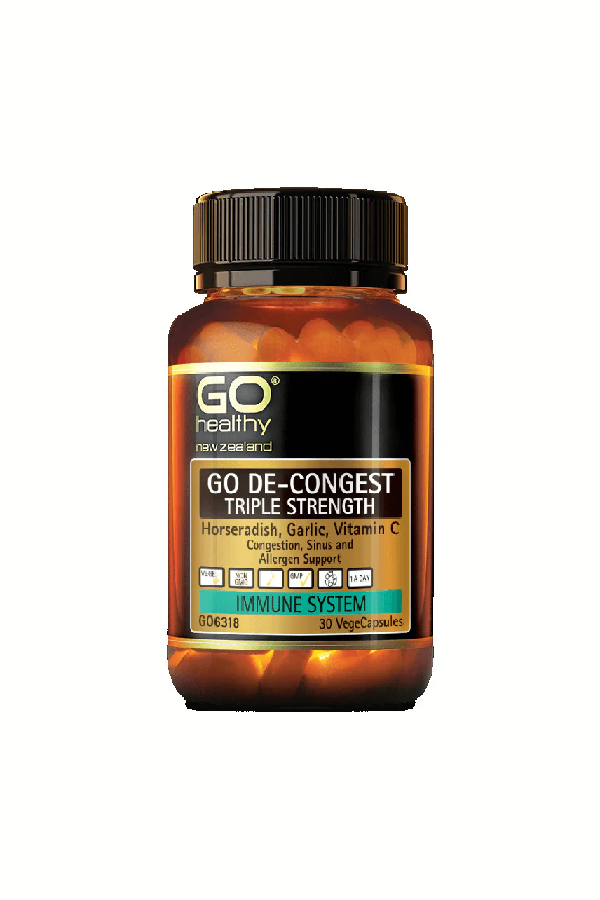 GO HEALTHY De-Congest Triple Strength 30vcaps