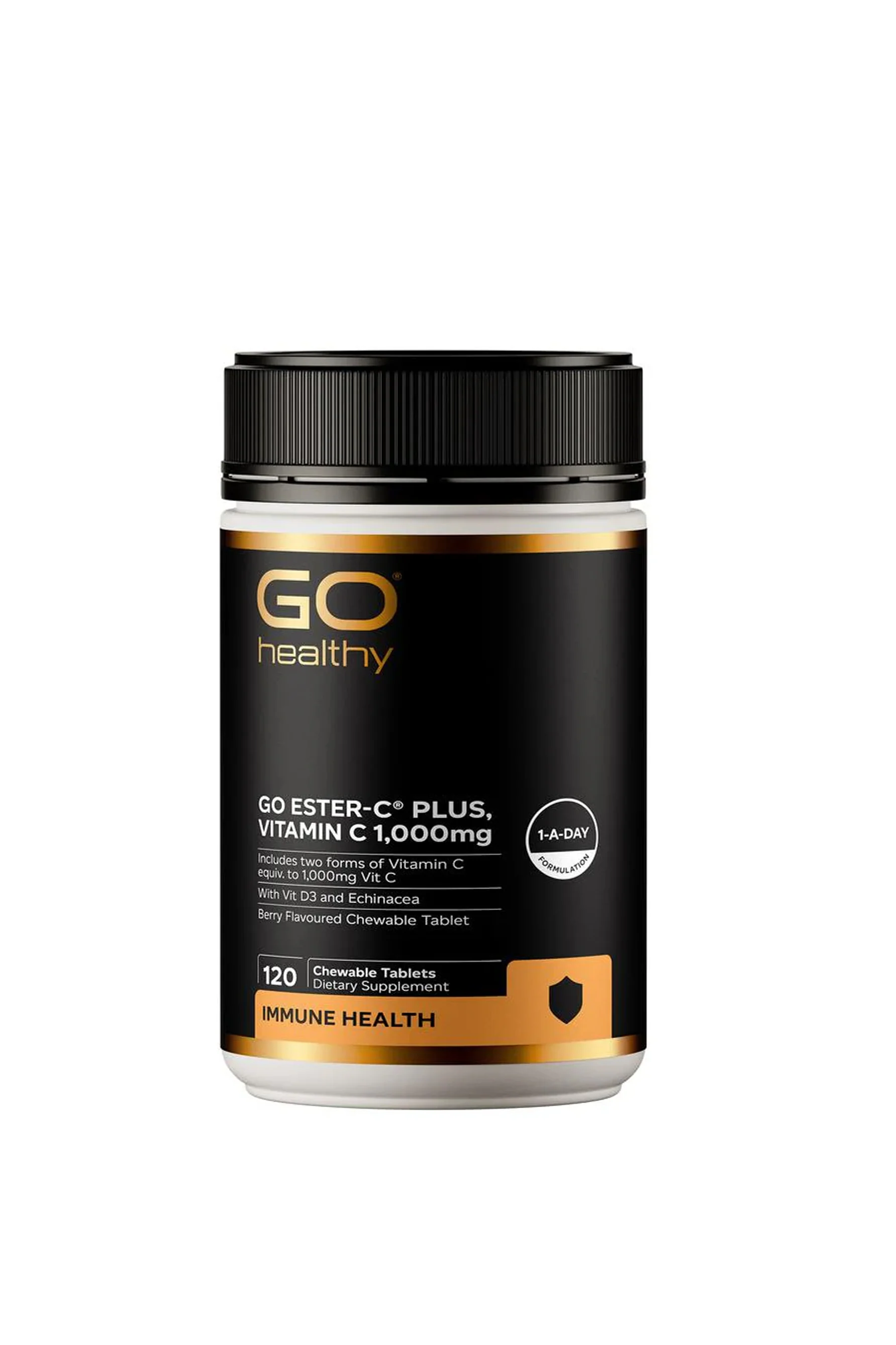 GO Healthy GO Ester-C Plus 1000mg Berry Chewable Tablets 120s