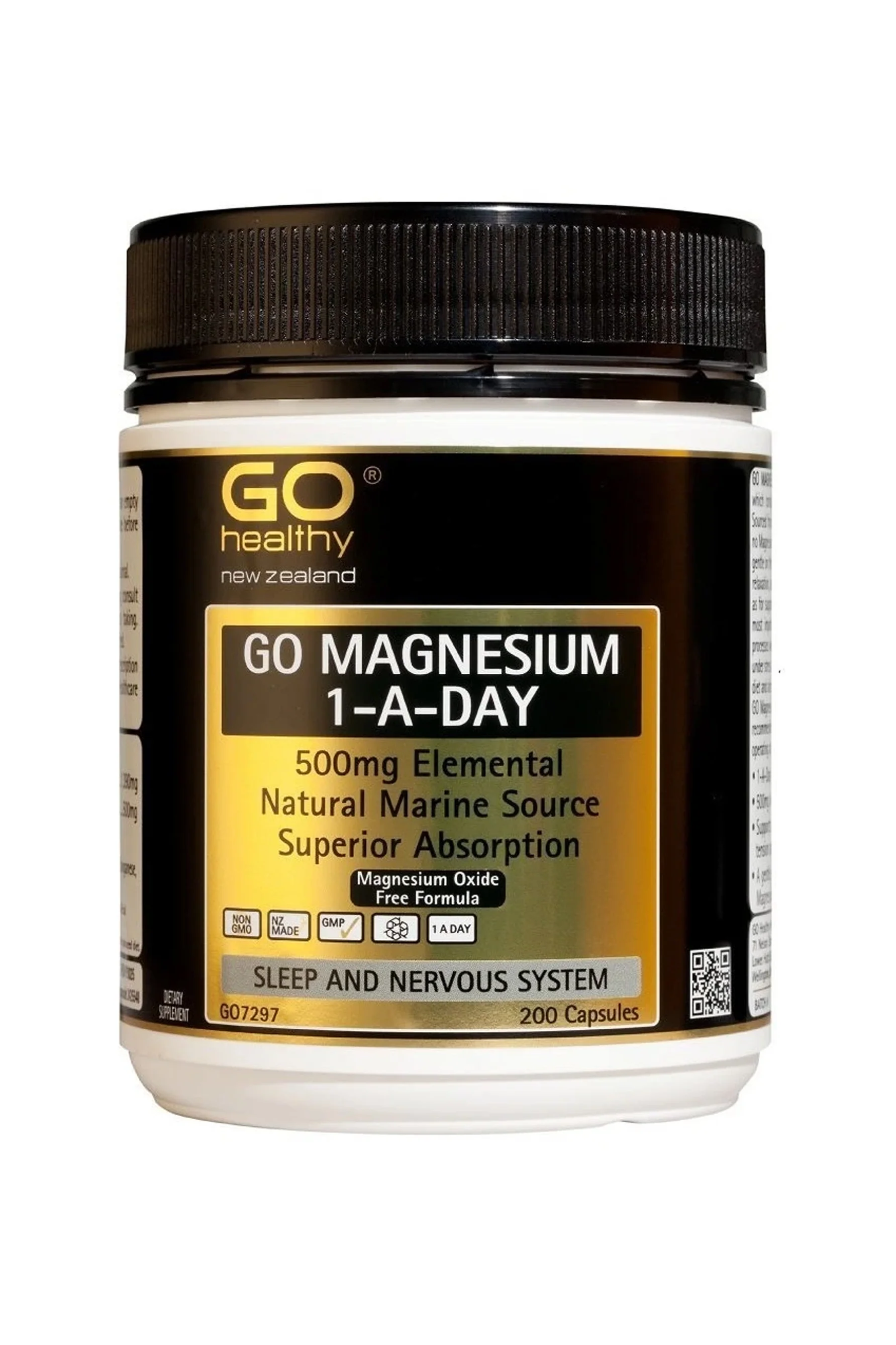GO HEALTHY Magnesium 1-A-Day 500mg 200 Capsules