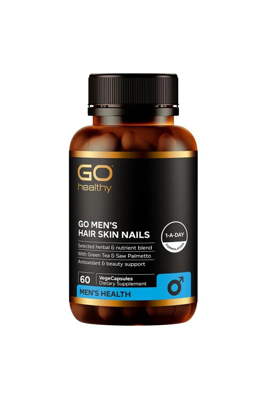GO Healthy Men's Hair Skin Nails 60 VegeCapsules