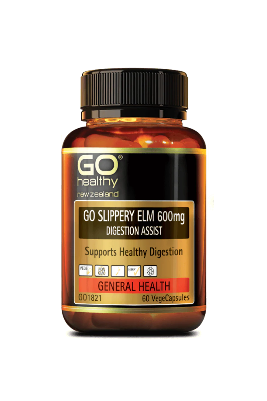 GO Healthy Slippery Elm 600mg 60vcaps