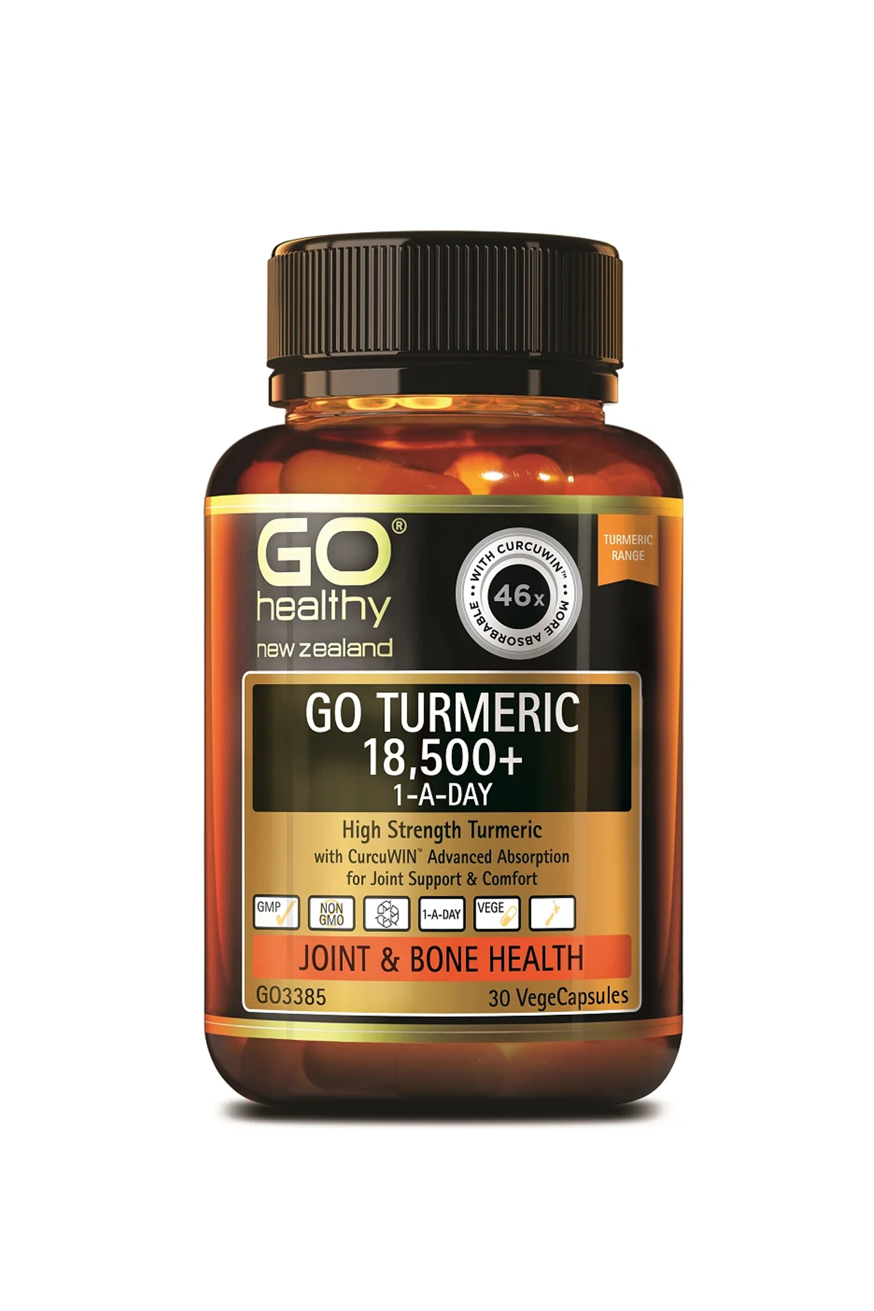 GO HEALTHY Turmeric 18500+ 1ADay 30 Vege Capsules