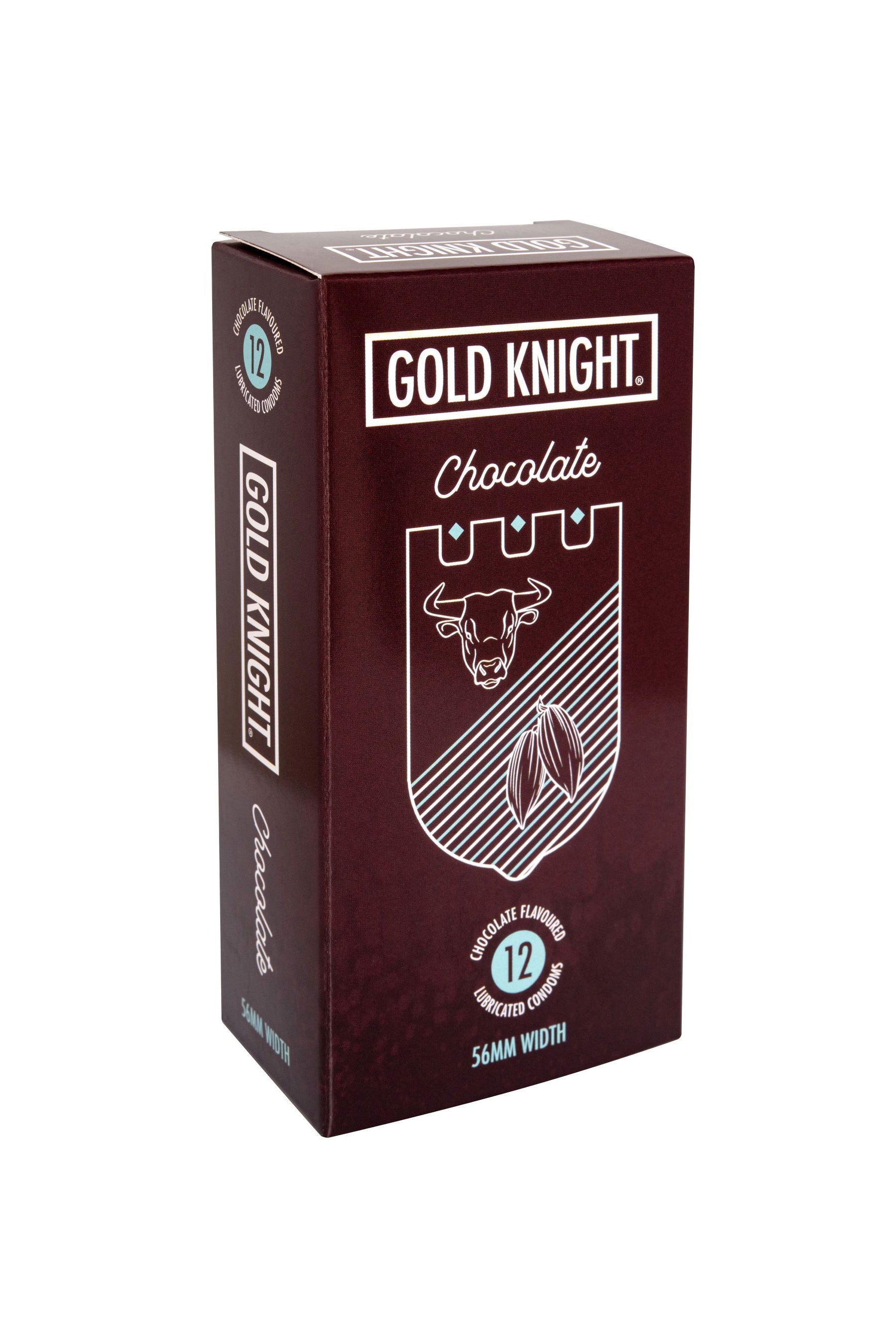 GOLD KNIGHT Chocolate Flavoured Latex Condom 12 Pack