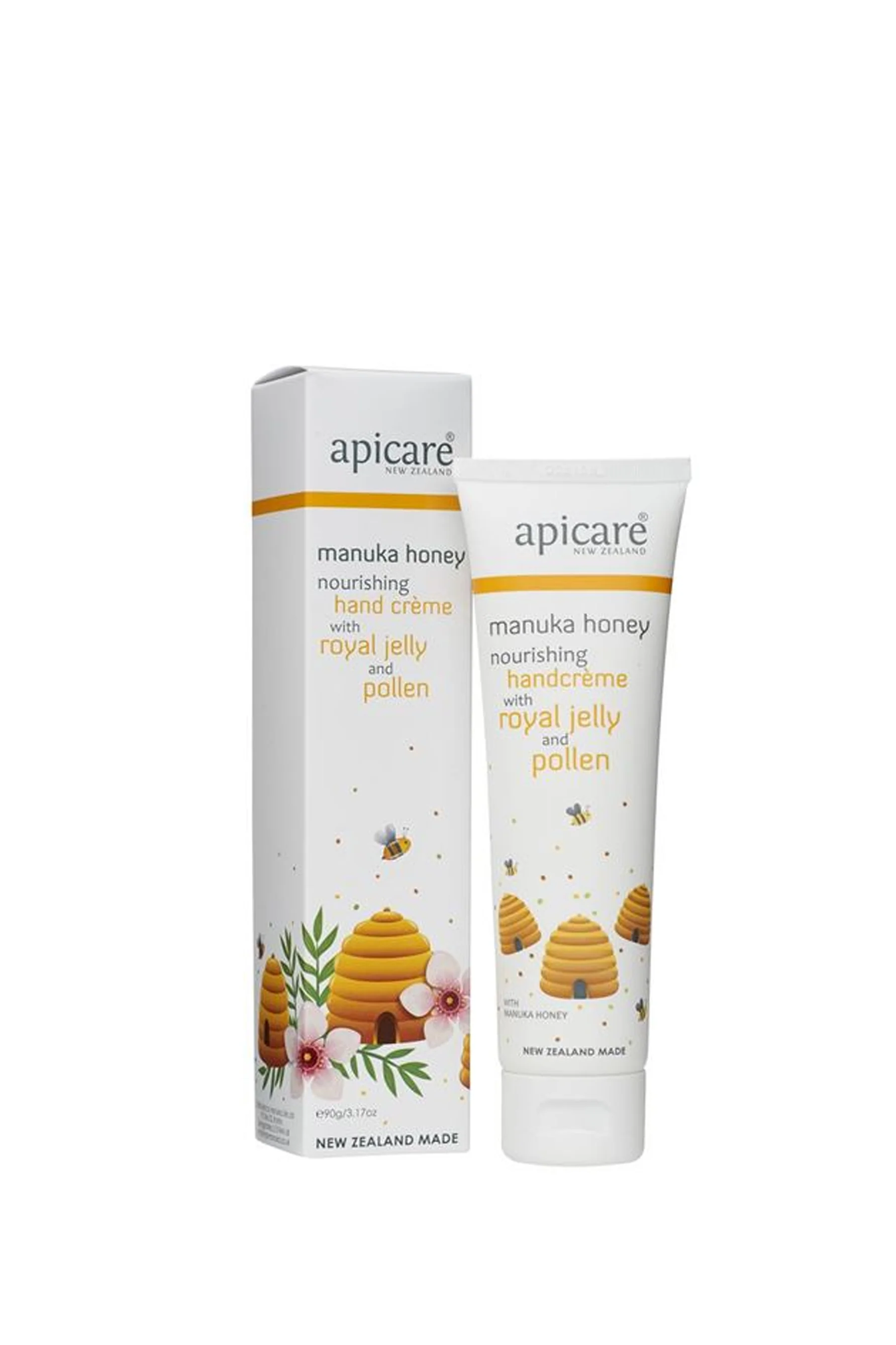 APICARE Mānuka Honey Nourishing Hand Crème with Royal Jelly and Pollen 90g