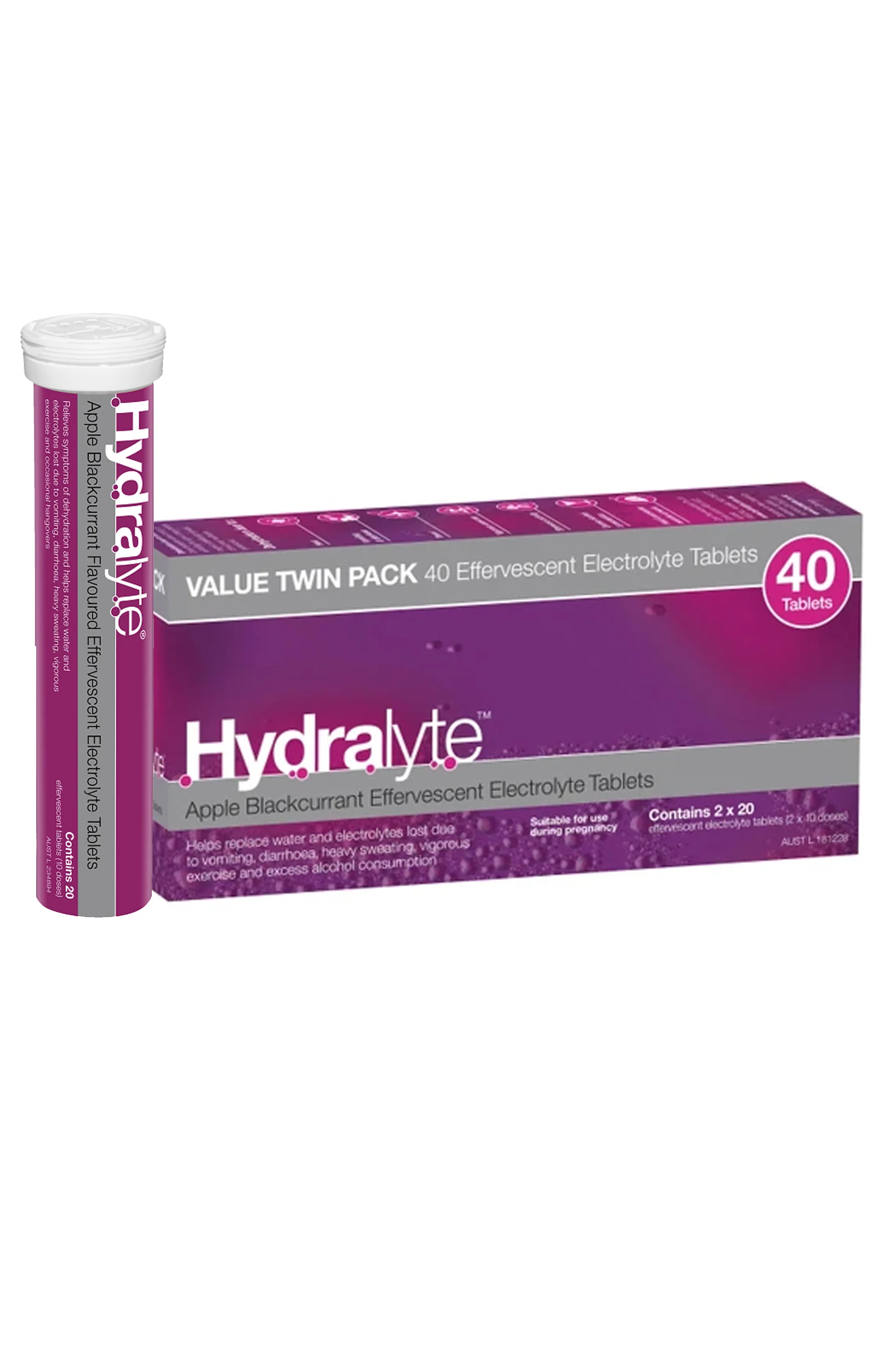HYDRALYTE Effervescent Tablets Apple Blackcurrant 40s
