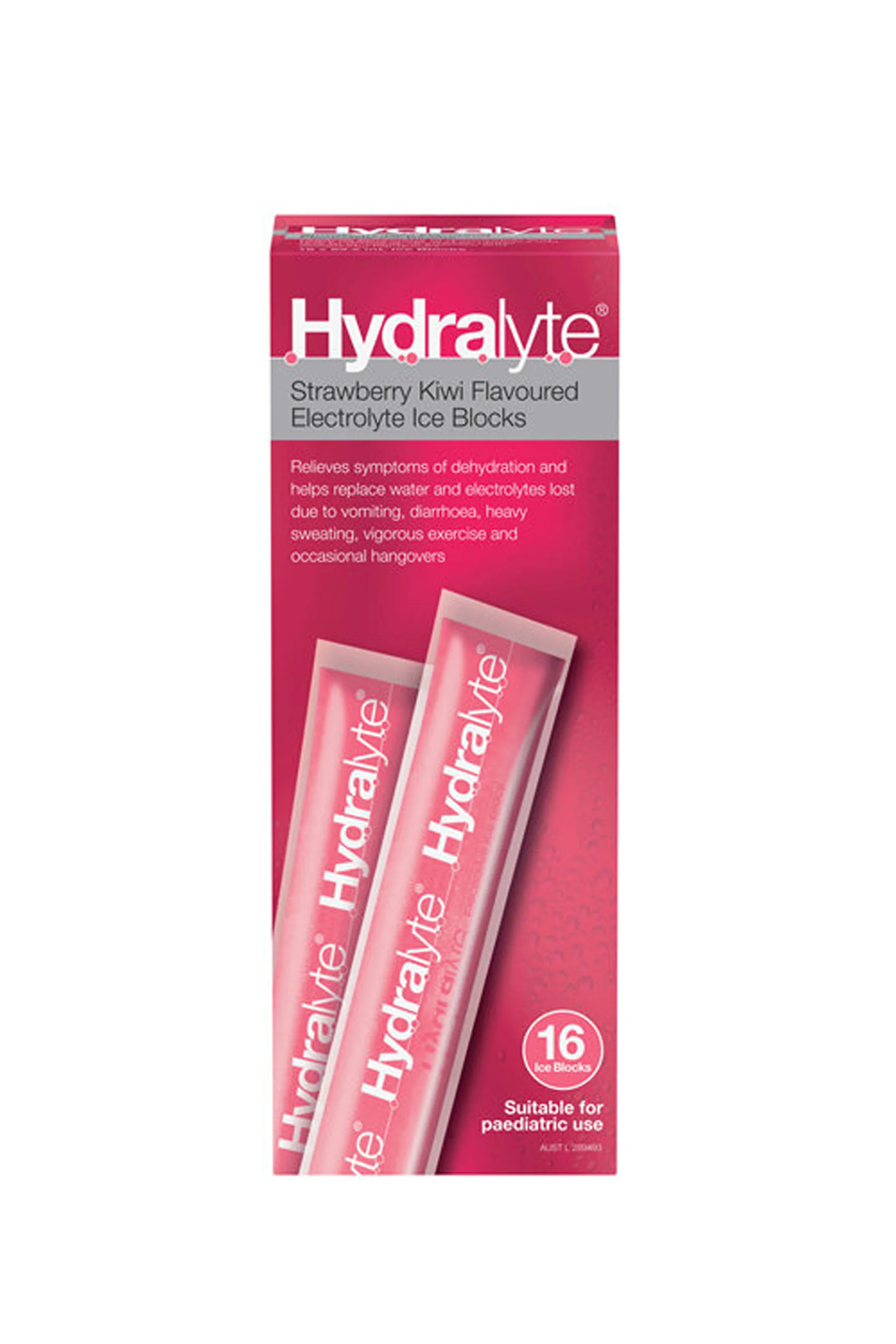 HYDRALYTE Ice Block Strawberry Kiwi 16s