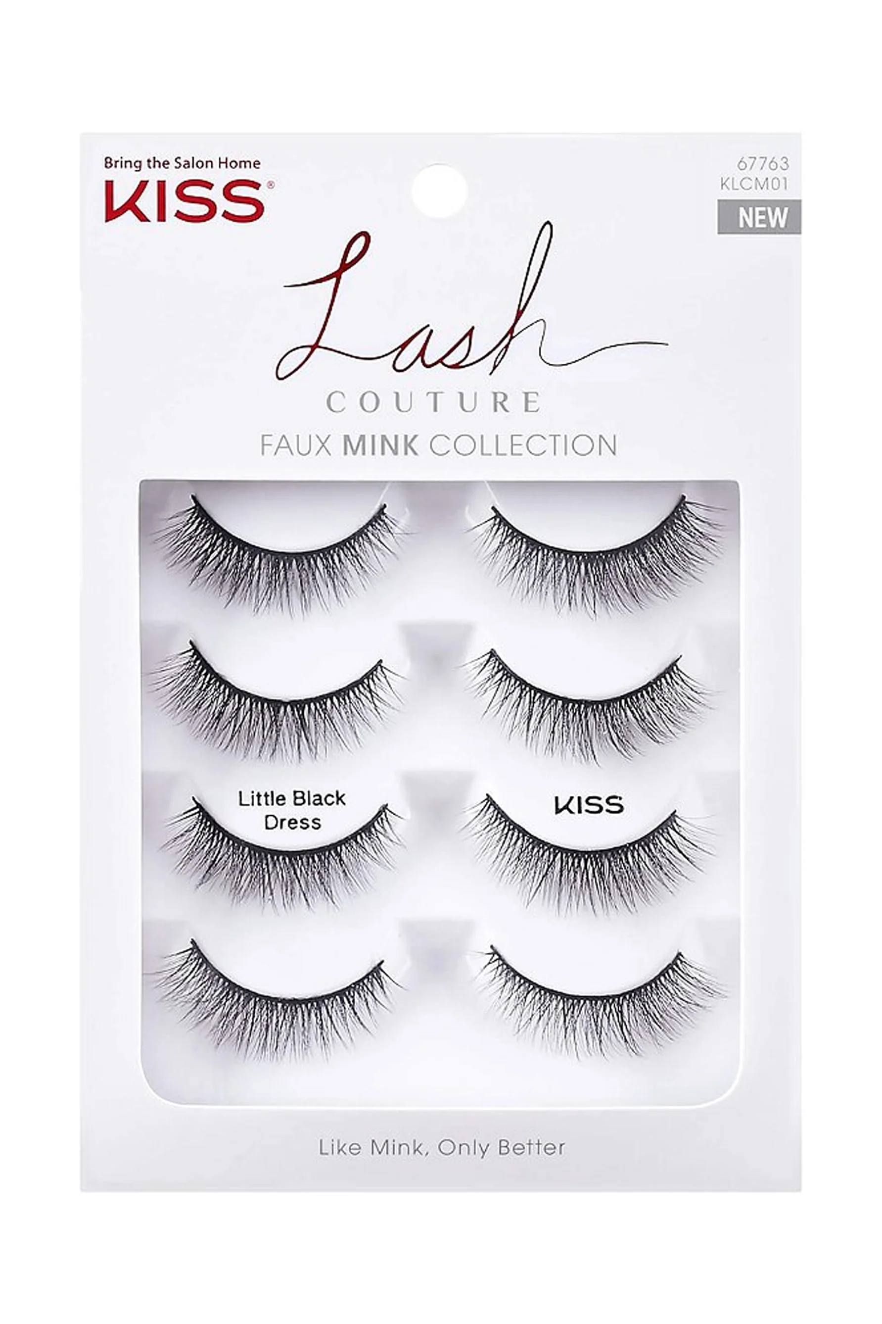 KISS Lash Couture Faux Mink Little Black Dress 4 Pack