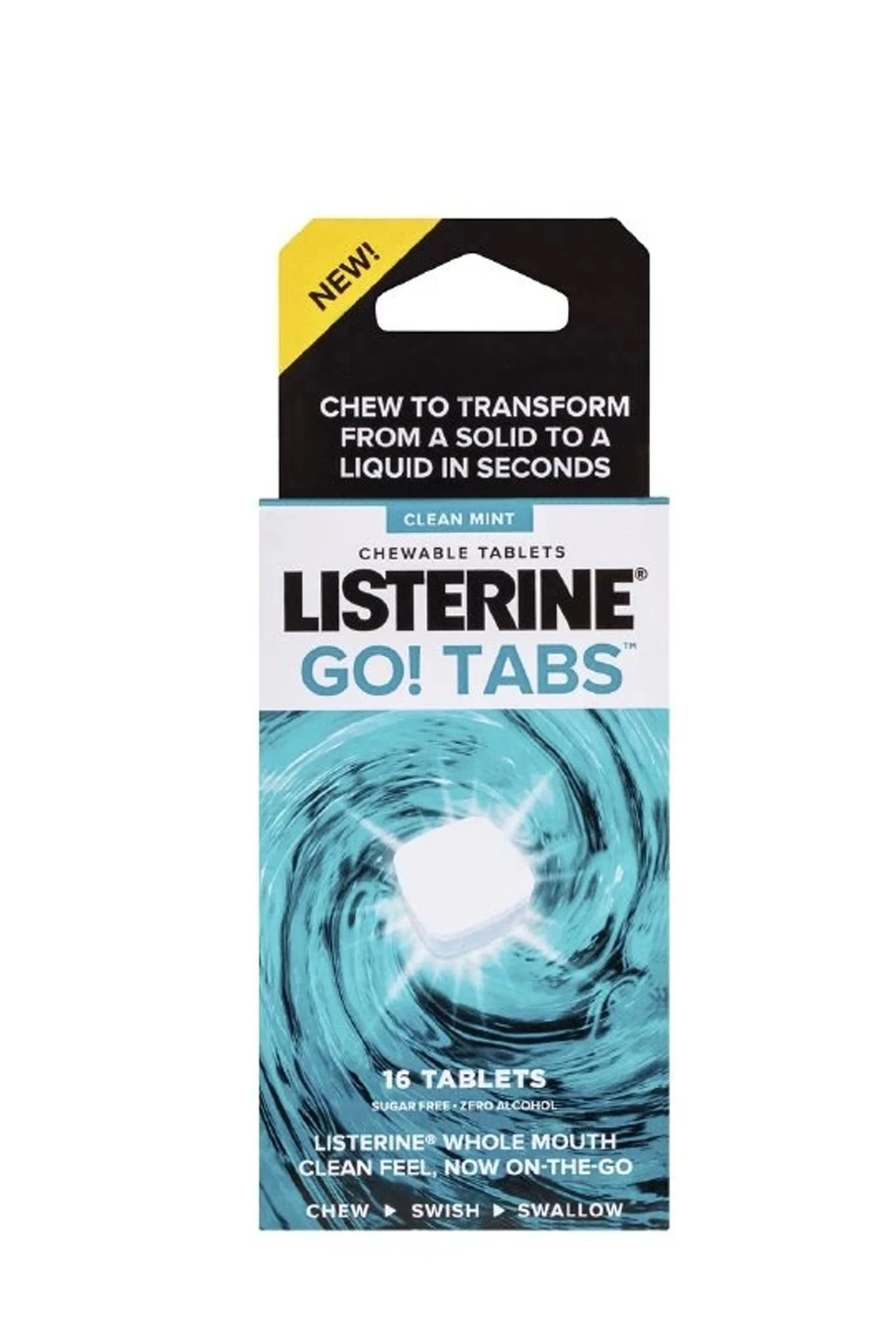 LISTERINE Go! Tabs Clean Mint Chewable Tablets16s