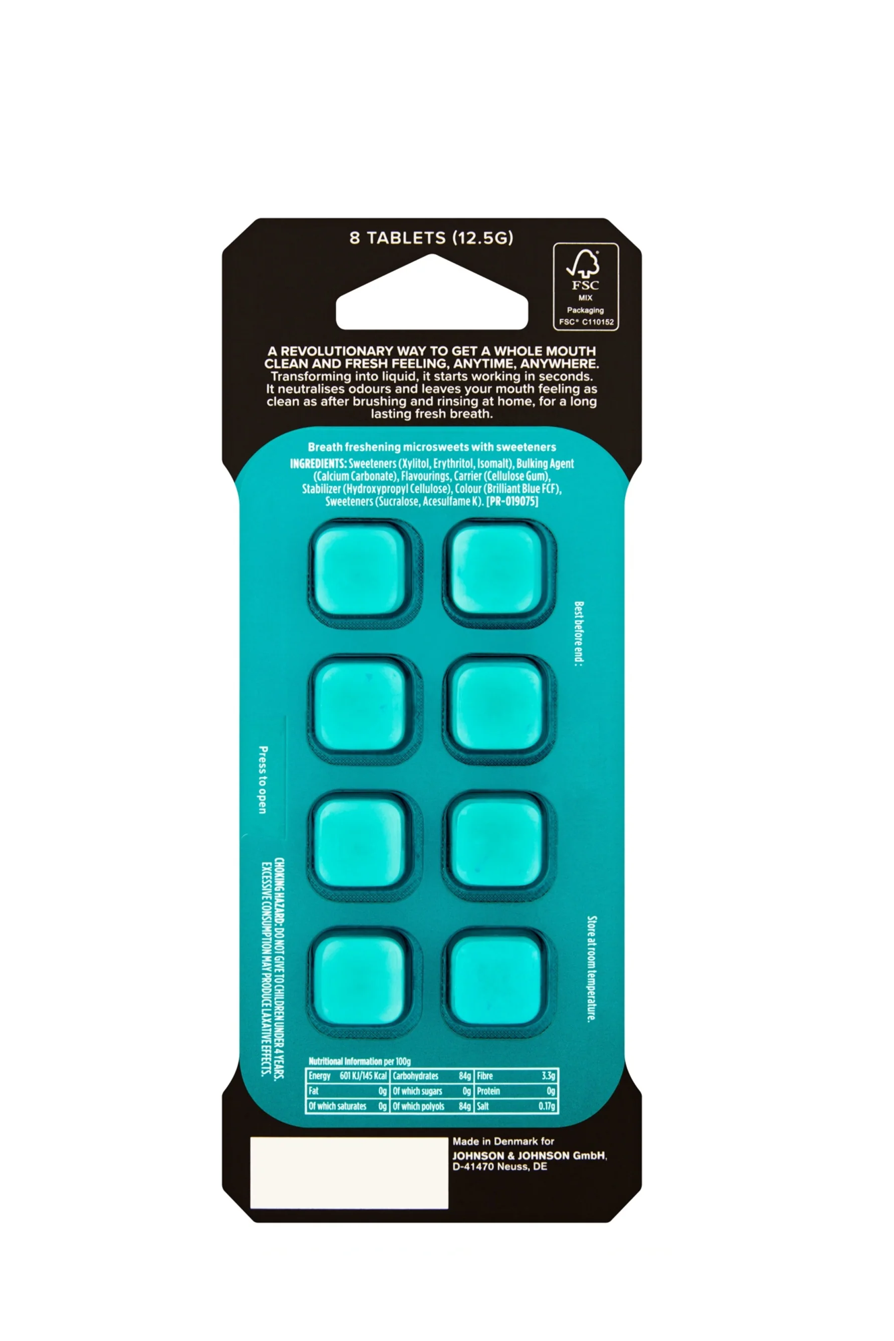 LISTERINE Go! Tabs Clean Mint Chewable Tablets 8s - Image 2