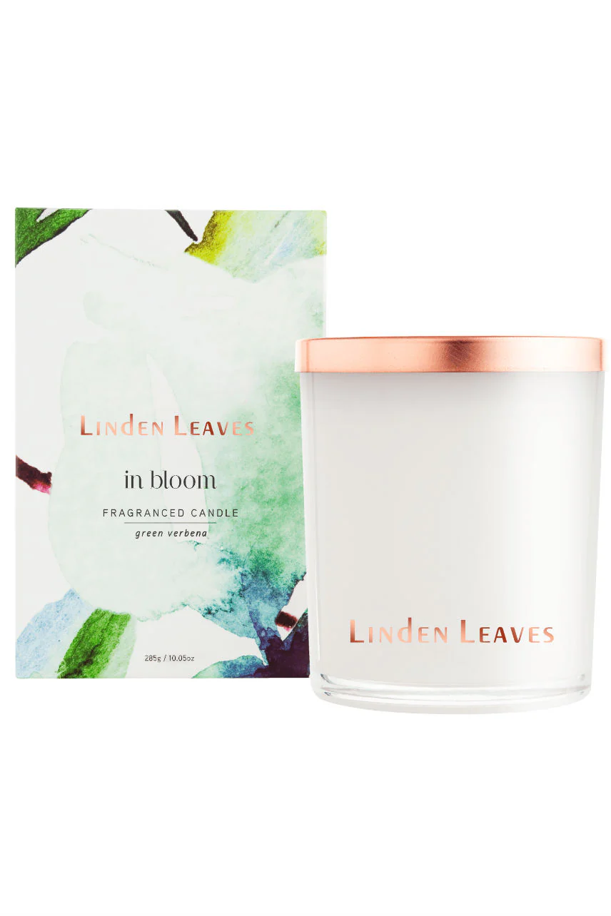LINDEN LEAVES In Bloom Fragranced Candle Green Verbena
