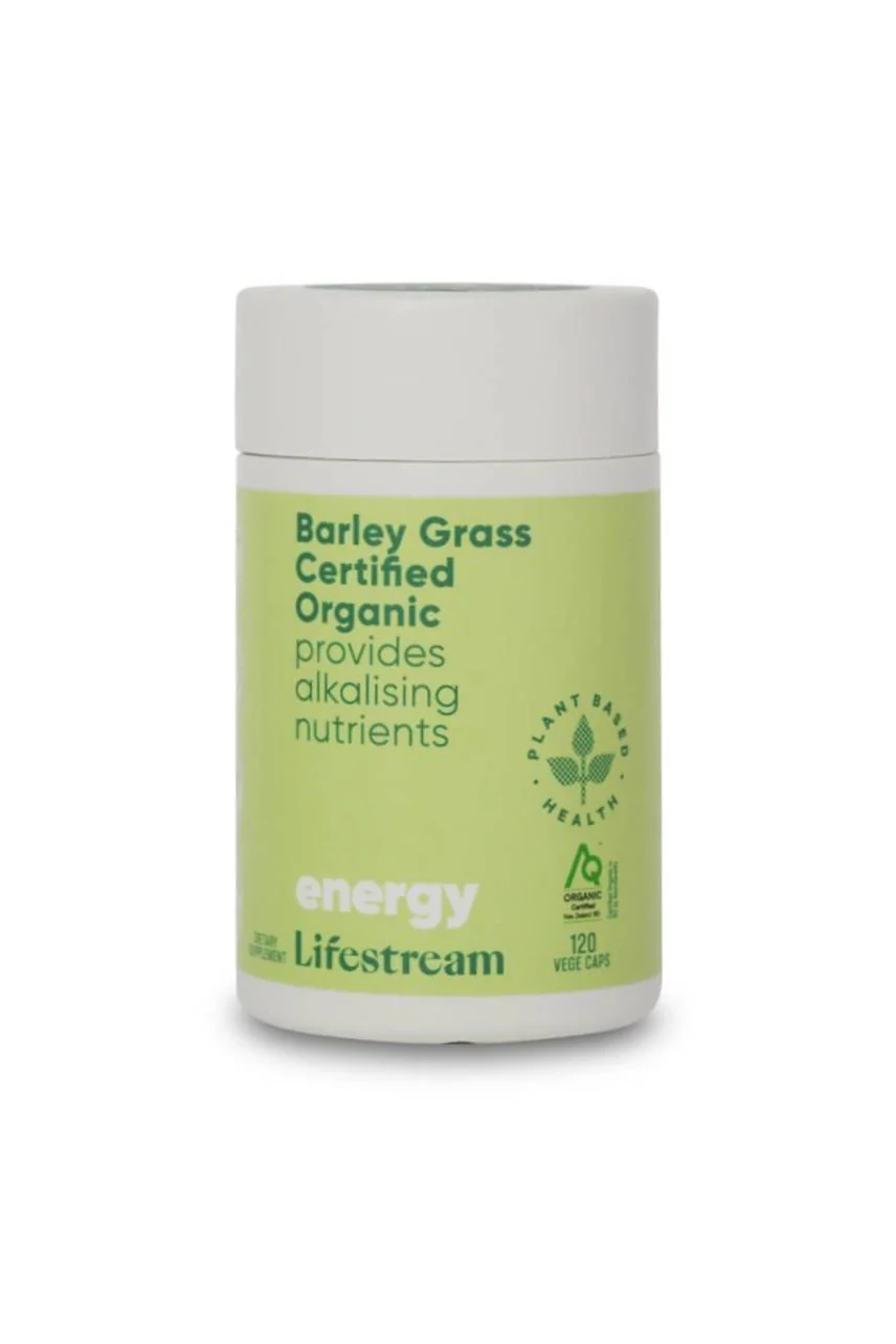 Lifestream Barley Grass Certified Organic 120 VegeCapsules