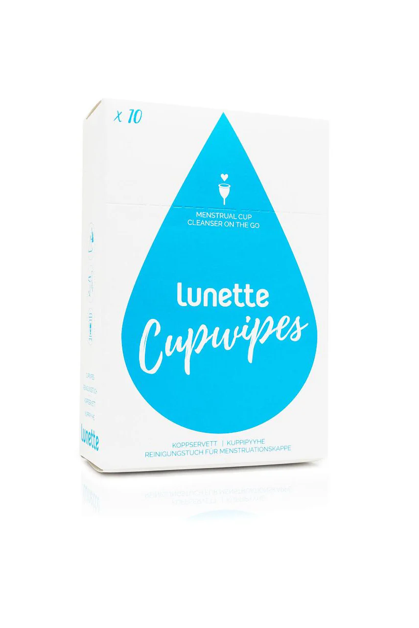 Lunette Sanitising Cup Wipes 10pk