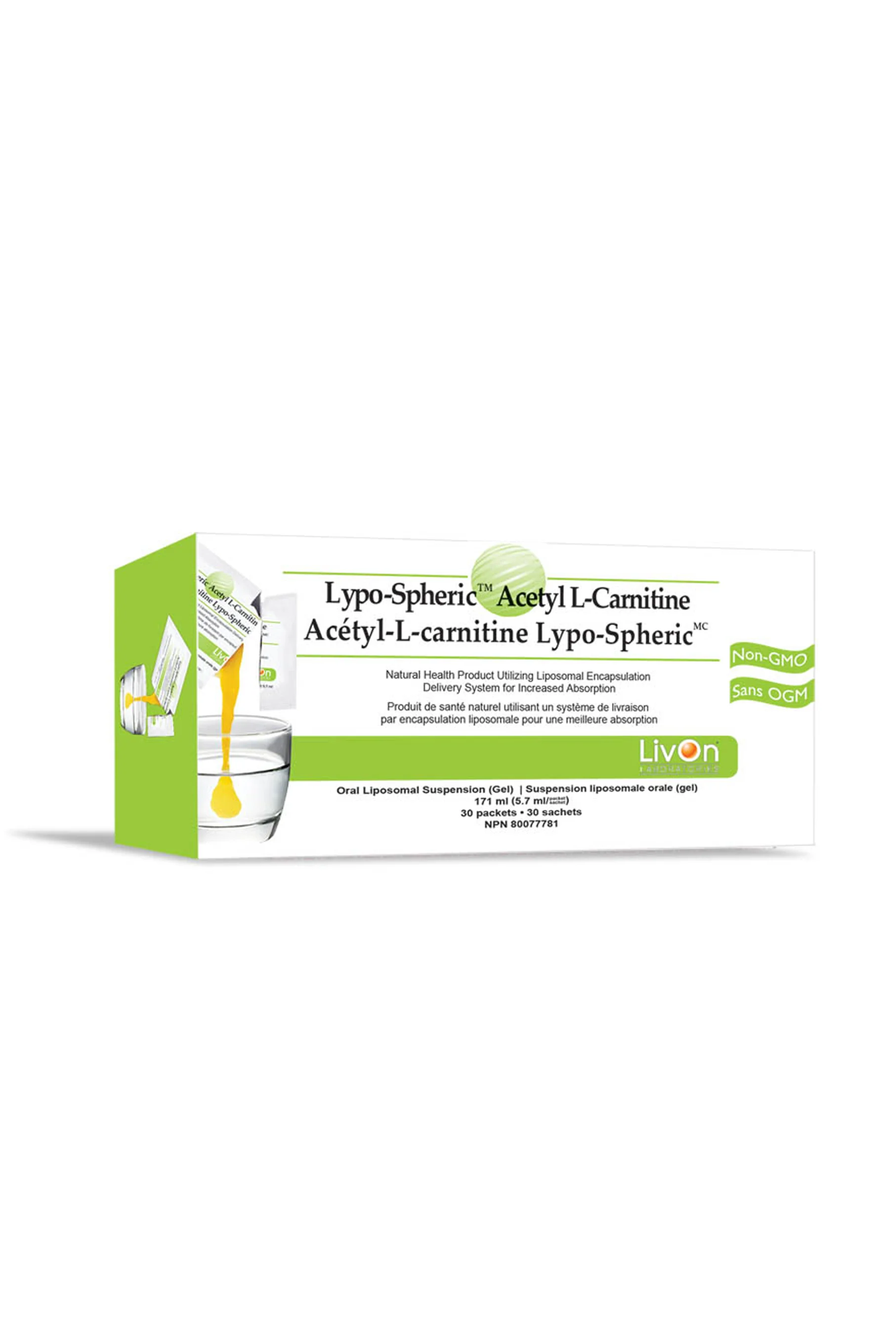 LivOn Lypo-Spheric Acetyl-L-Carnitine 30 Sachets