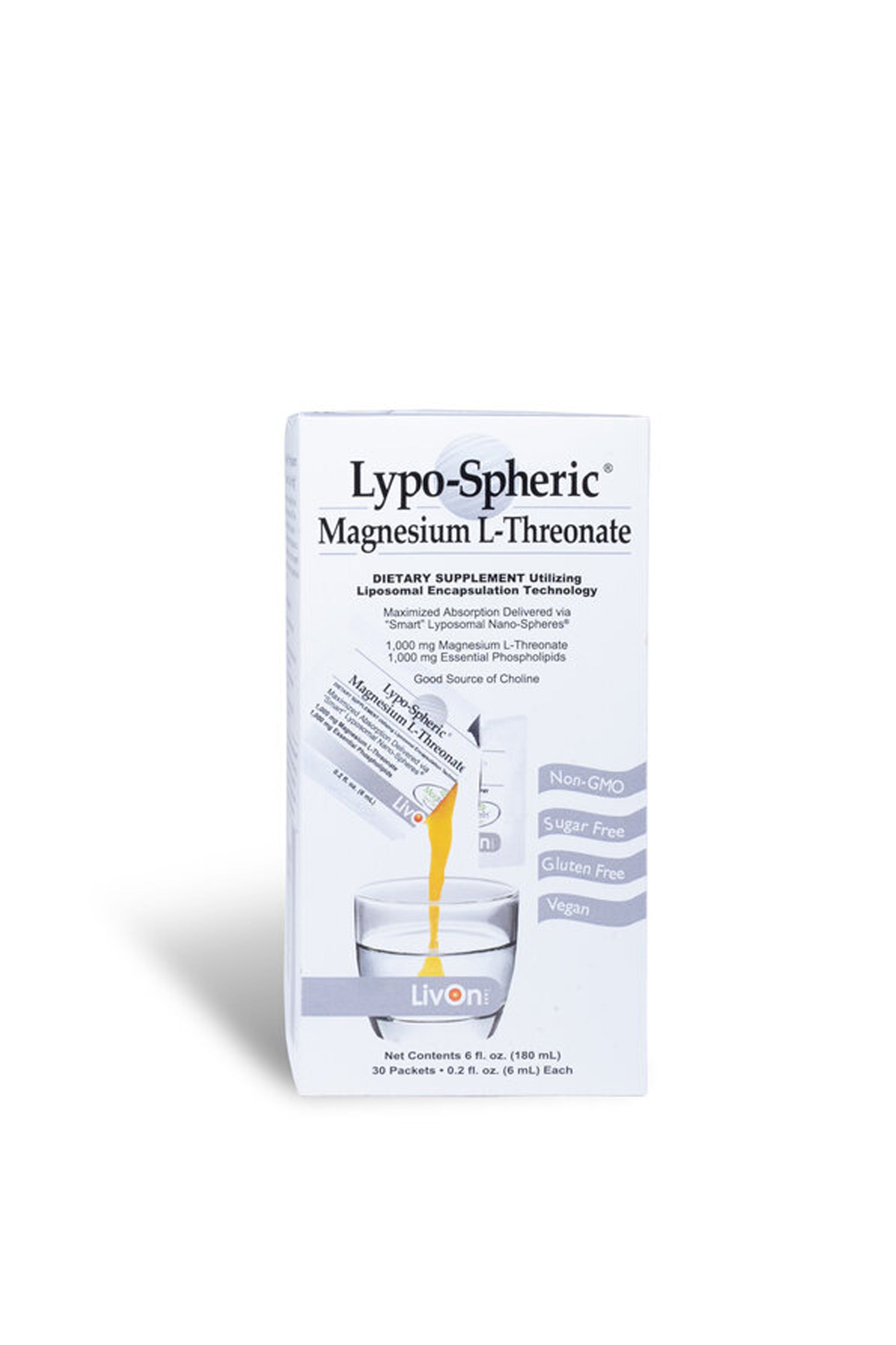 LivOn Lypo-Spheric Magnesium L-Threonate 30 Packets