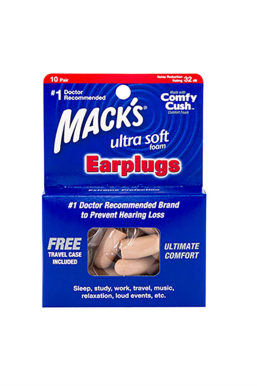 MACKS Ultrasafe Sound Foam Earplugs 32dB 10 Pairs