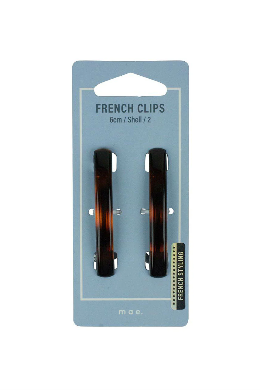 MAE 40-2100S French Clip 6cm Shell 2pcs