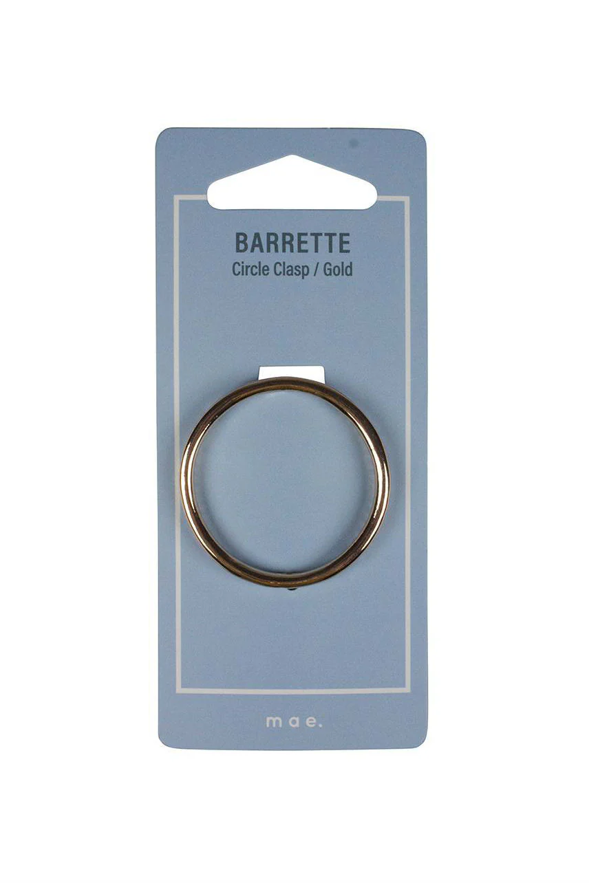 MAE 40-2107 Barrette Gold Circle Clasp