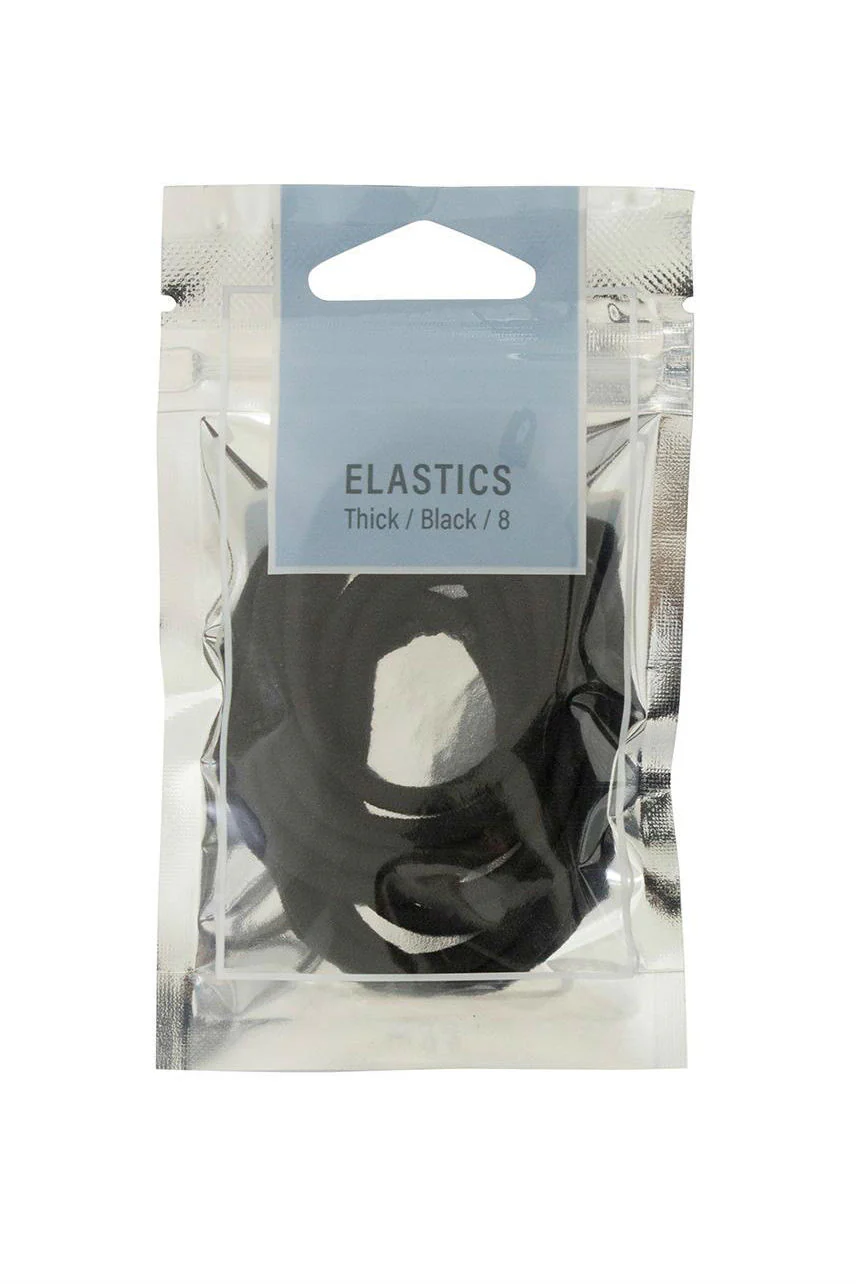 MAE 40-2200BK Elastic Thick Black 8pcs