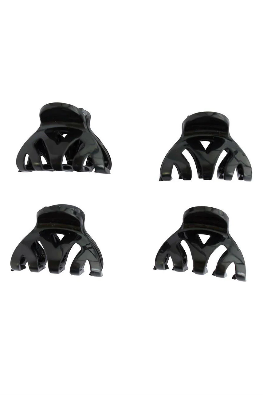 MAE 40-2404BK Claw Grip Petite Black 4pcs