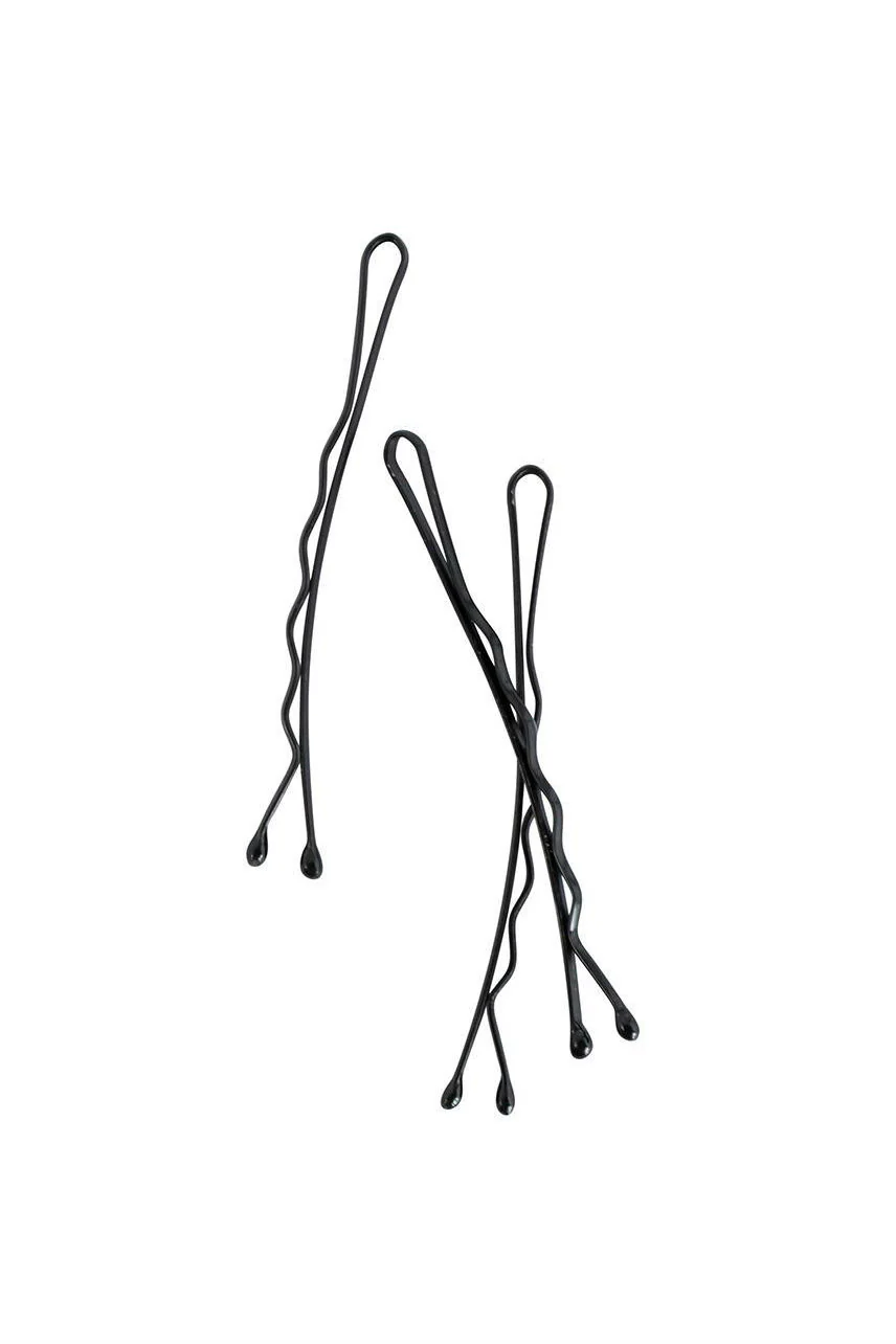 MAE 40-2603BK Bobby Pin Contour 5cm Black 60pcs