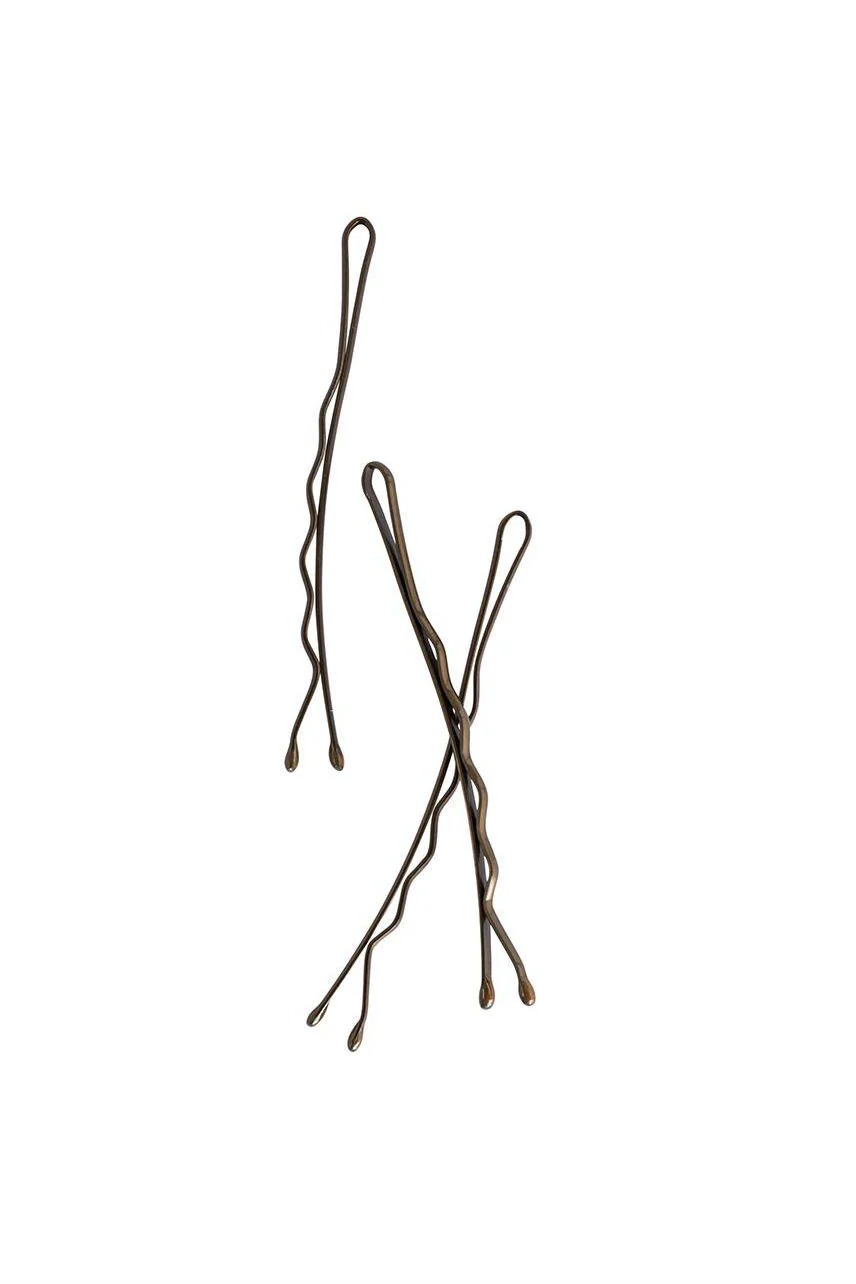 MAE 40-2603BR Bobby Pin Contour 5cm Brown 60pcs
