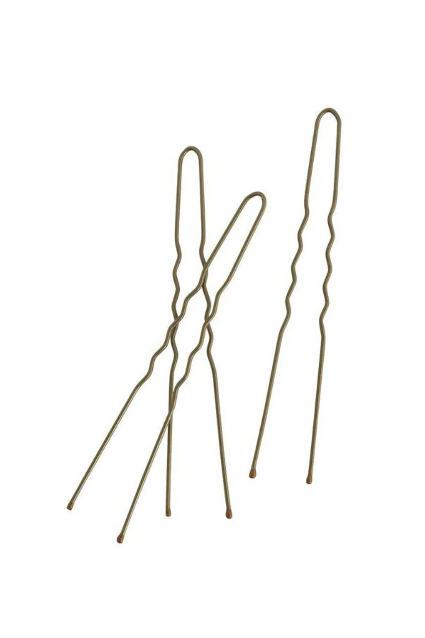 MAE 40-2606BR Hair Pins 7.5cm Brown 30pcs