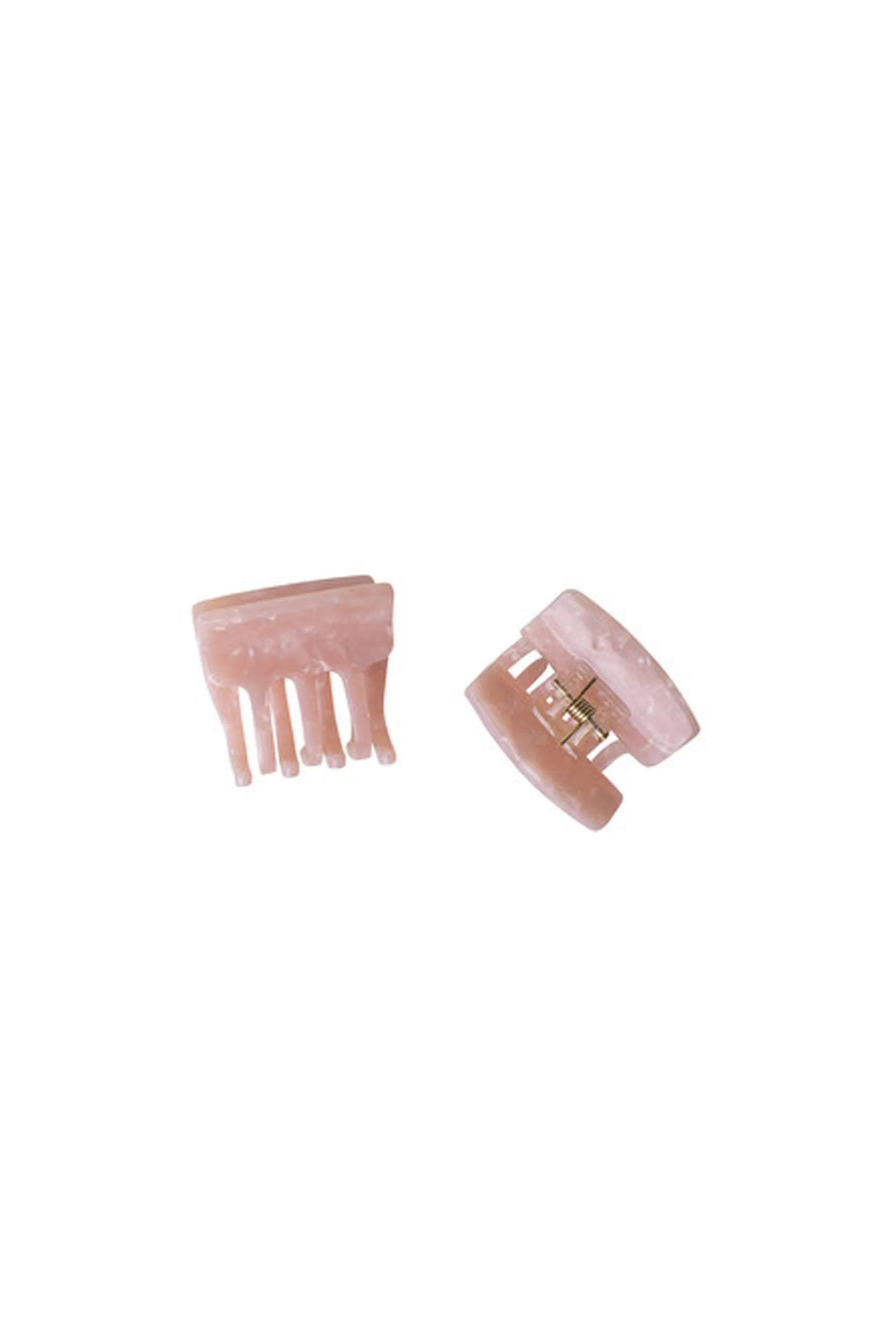 Adorn by Mae Claw Grips Pink Pearlised x2
