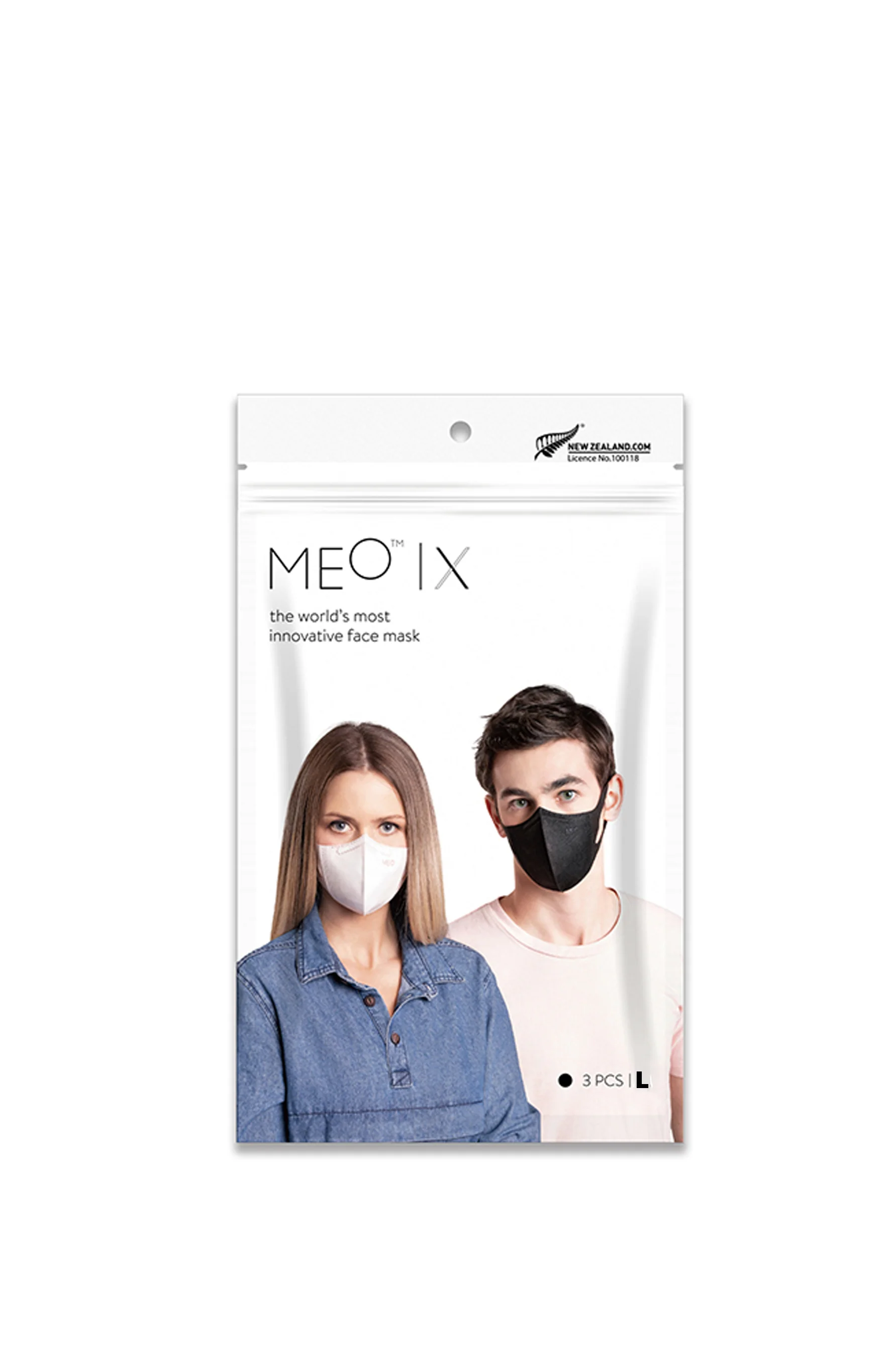 MEO X Adults Face Mask Disposable mask (Pack of 3) Black Large