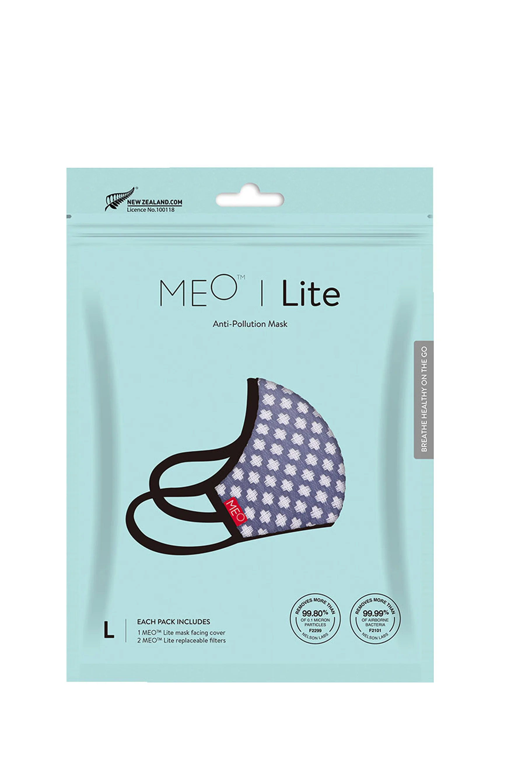 MEO Lite Face Mask Blue Stitch Large