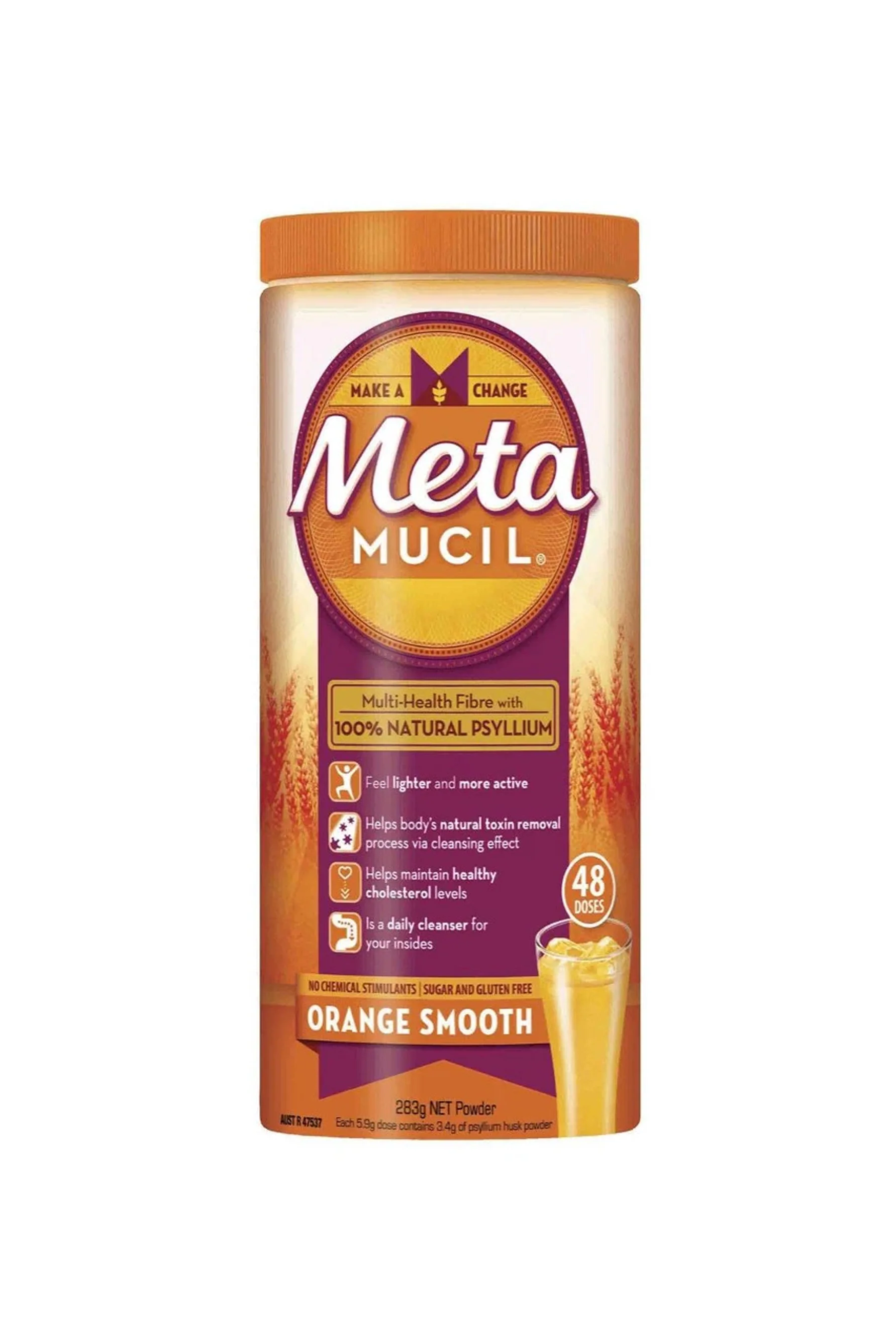 METAMUCIL Smooth Orange Fiber Powder 48 Doses