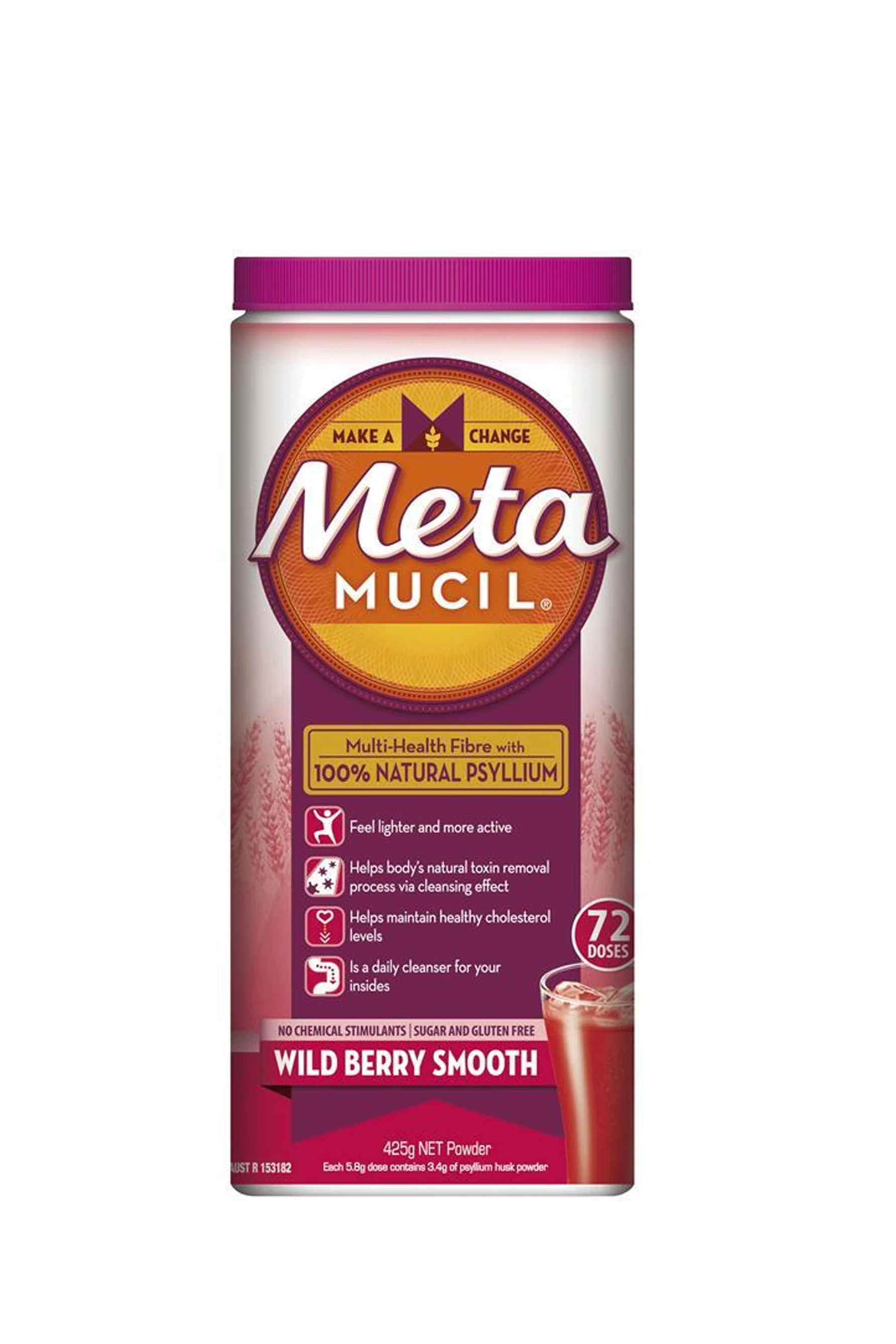 METAMUCIL Fibre Supplement Smooth Wild Berry 72 Doses