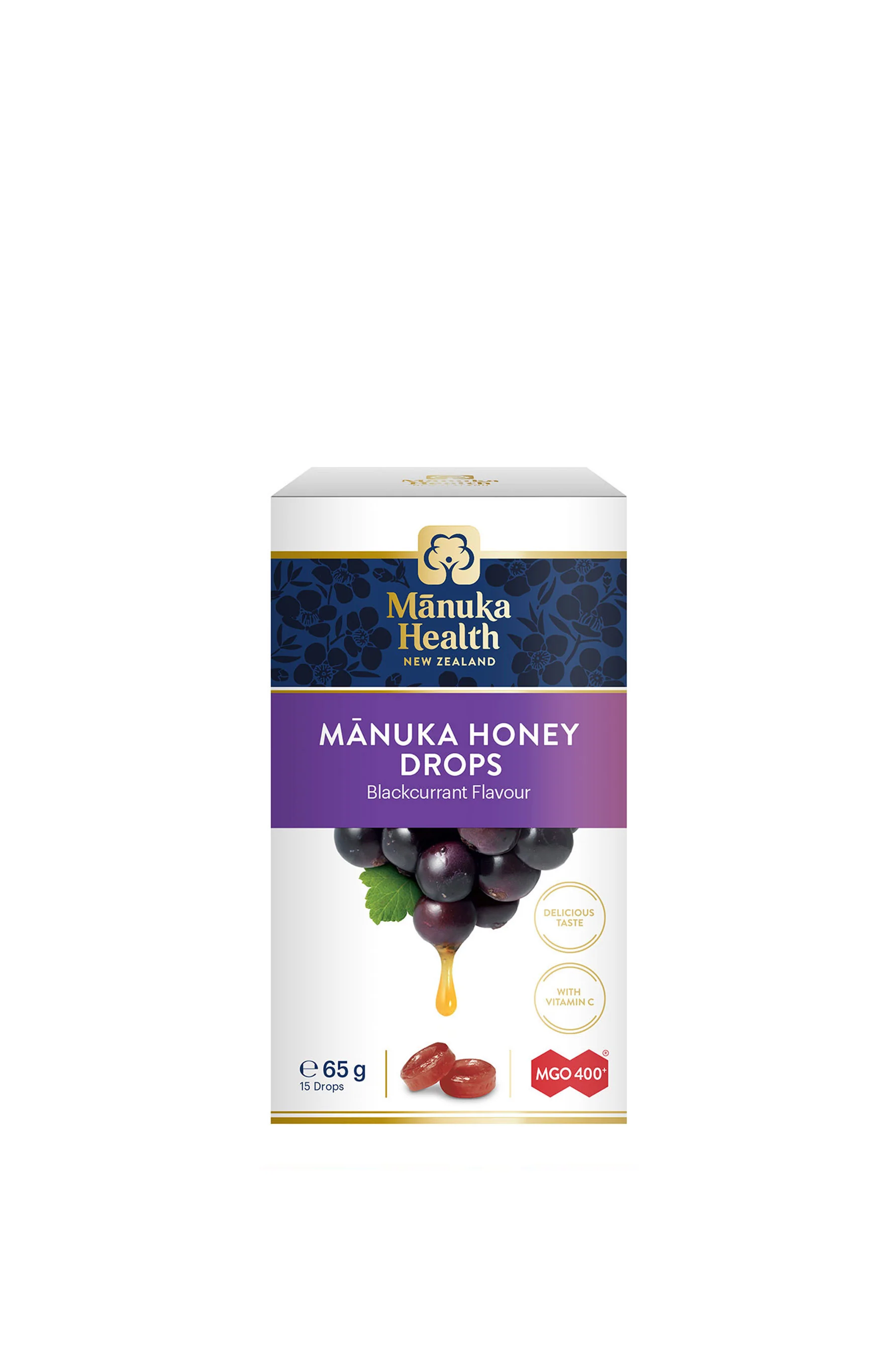MANUKA HEALTH Manuka Honey Drops Blackcurrant 15s