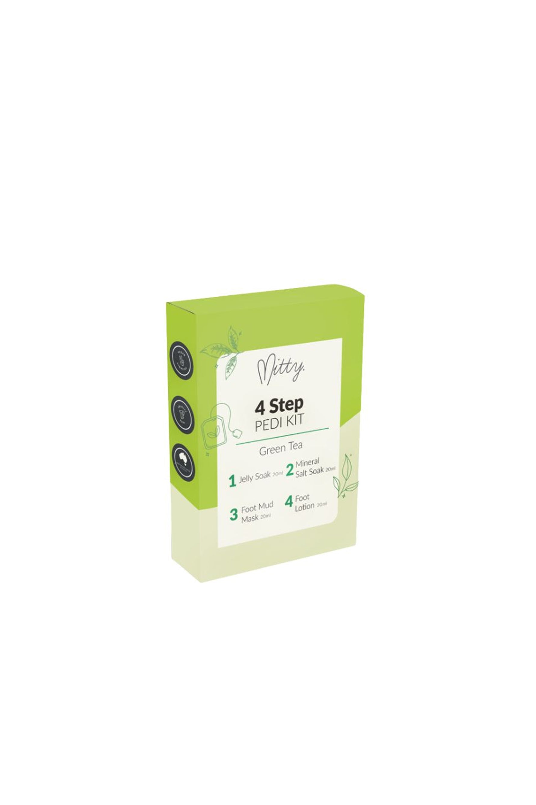 MITTY 4 Step Pedi Kit Green Tea
