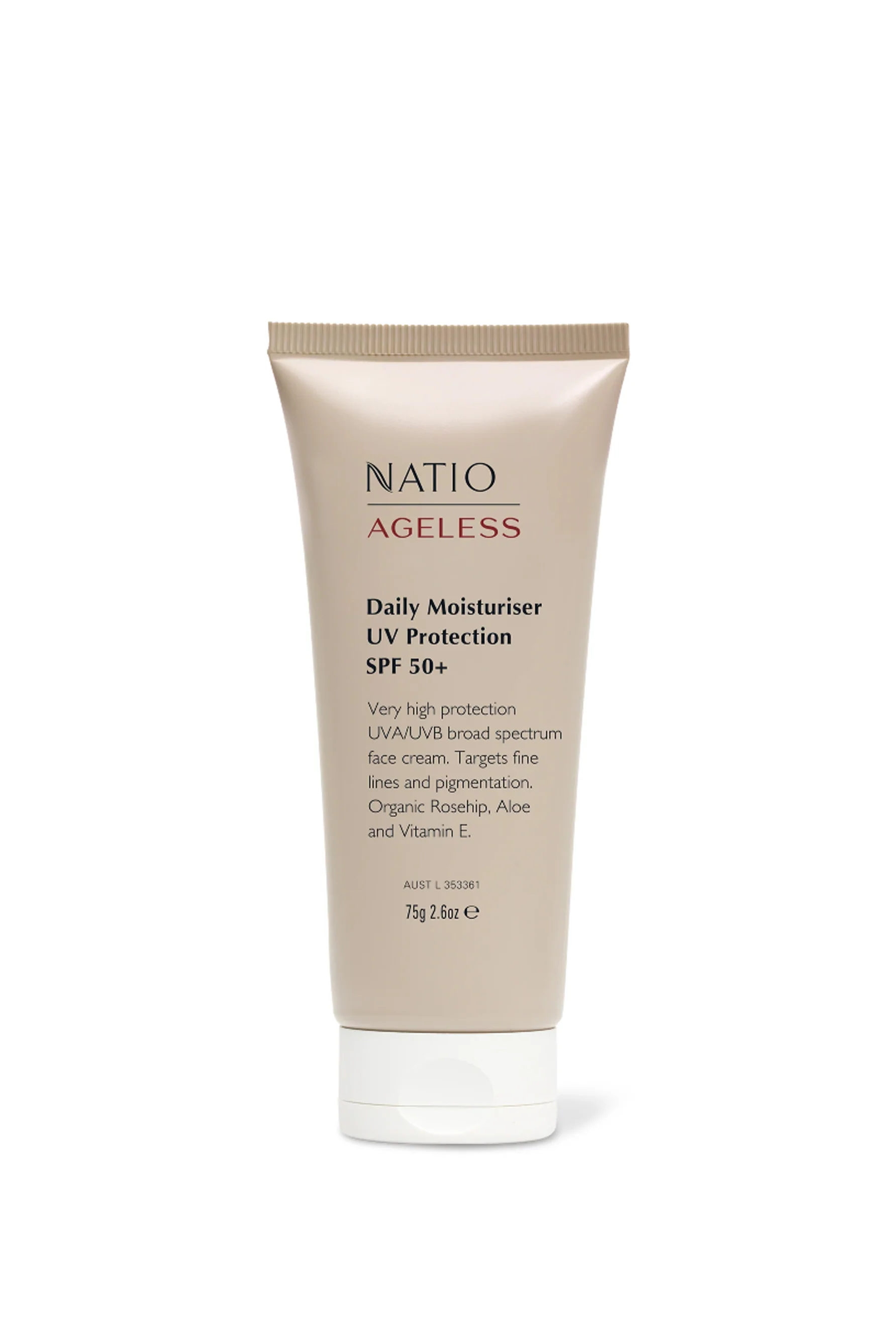 NATIO Ageless Daily Moisturiser UV SPF50+