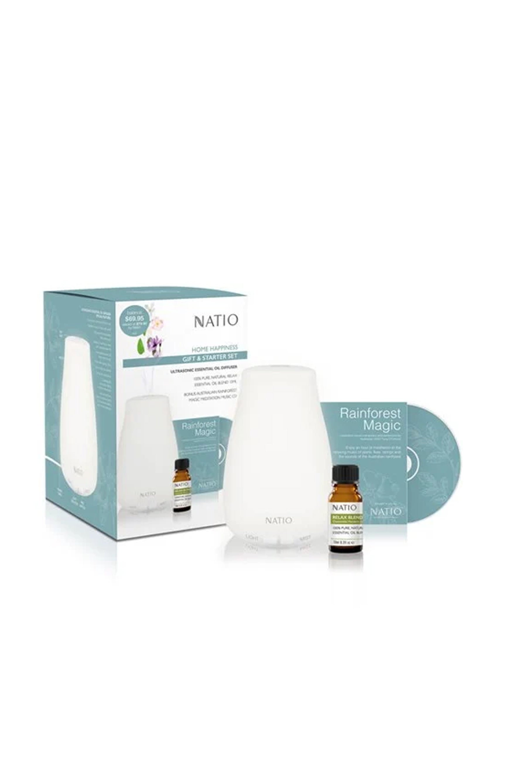 NATIO Balance Ultrasonic Essential Oil Diffuser Set