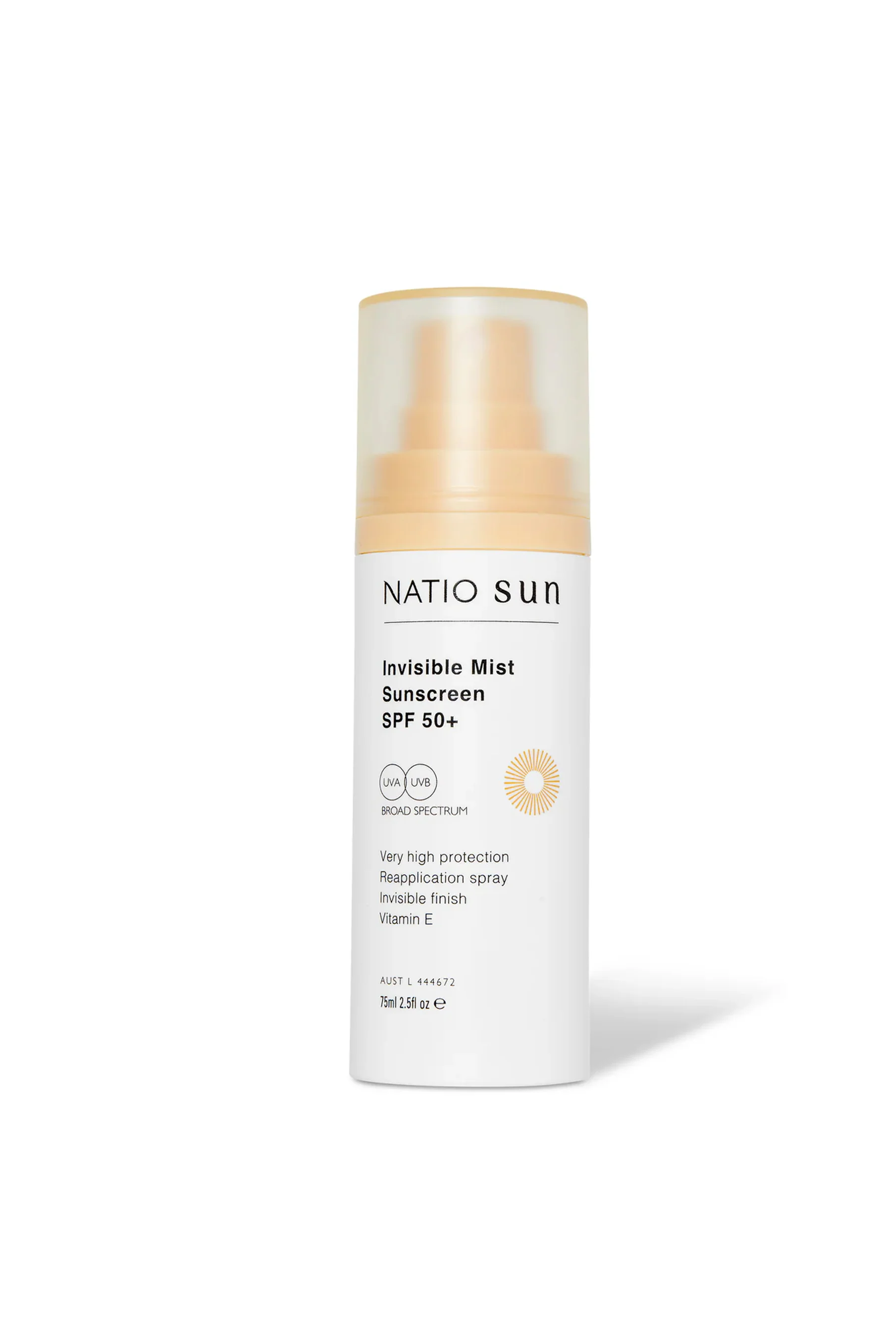 NATIO Invisible Mist Sunscreen SPF 50+ 75ml