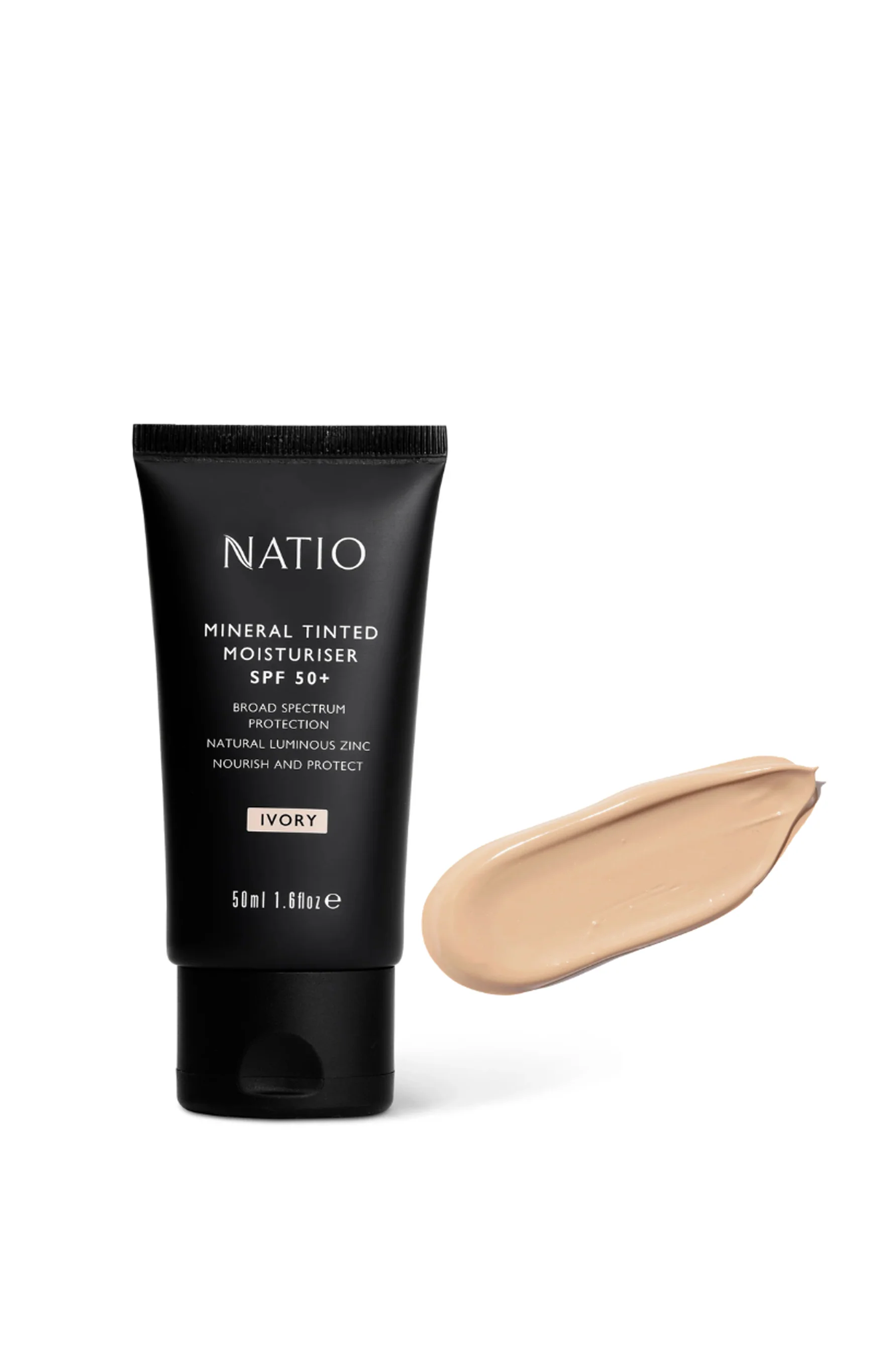 NATIO Mineral Tinted Moisturiser SPF50+  SPF50+ Ivory