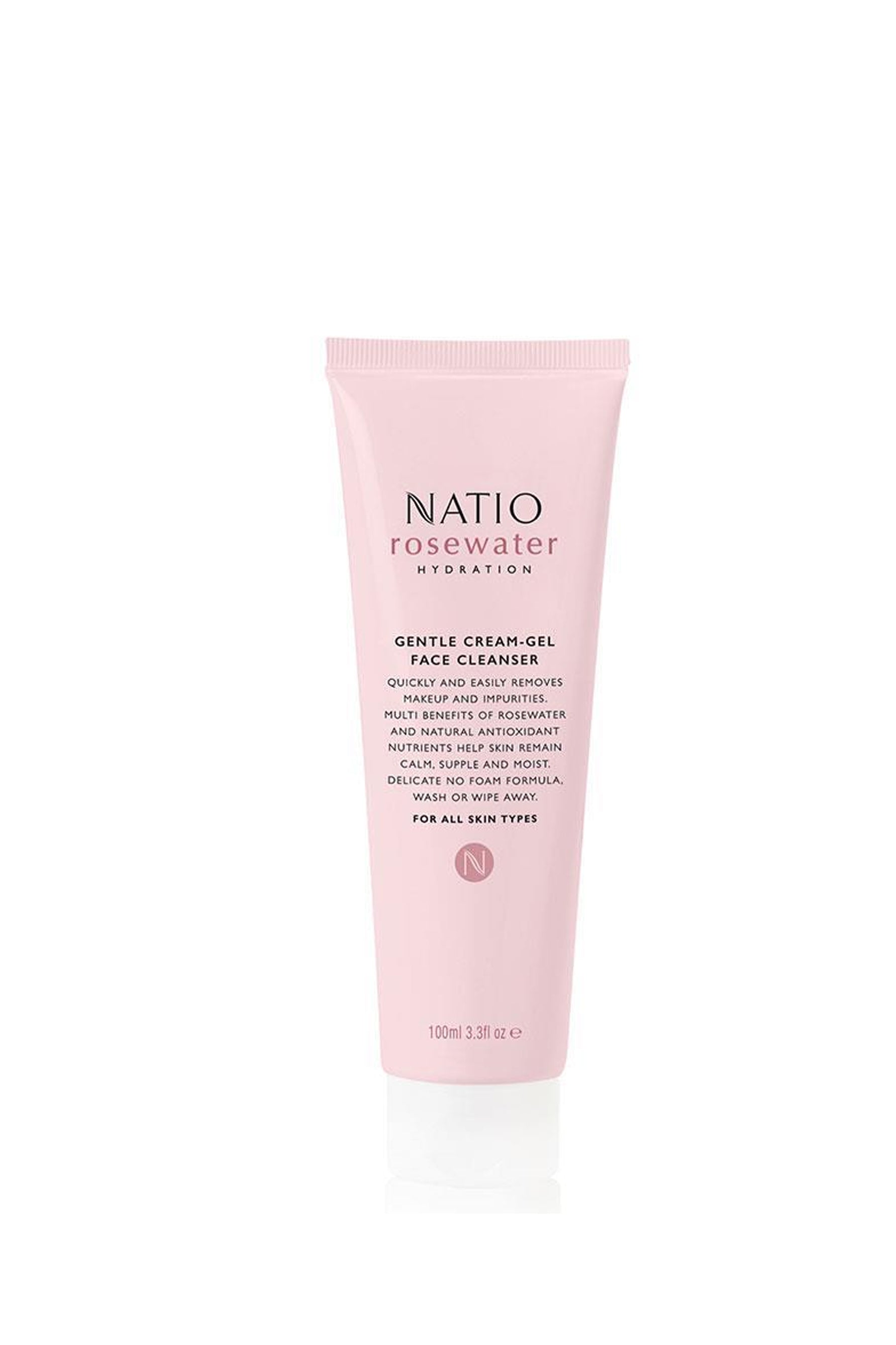 NATIO Rosewater Cream Gel Cleansesr 100ml