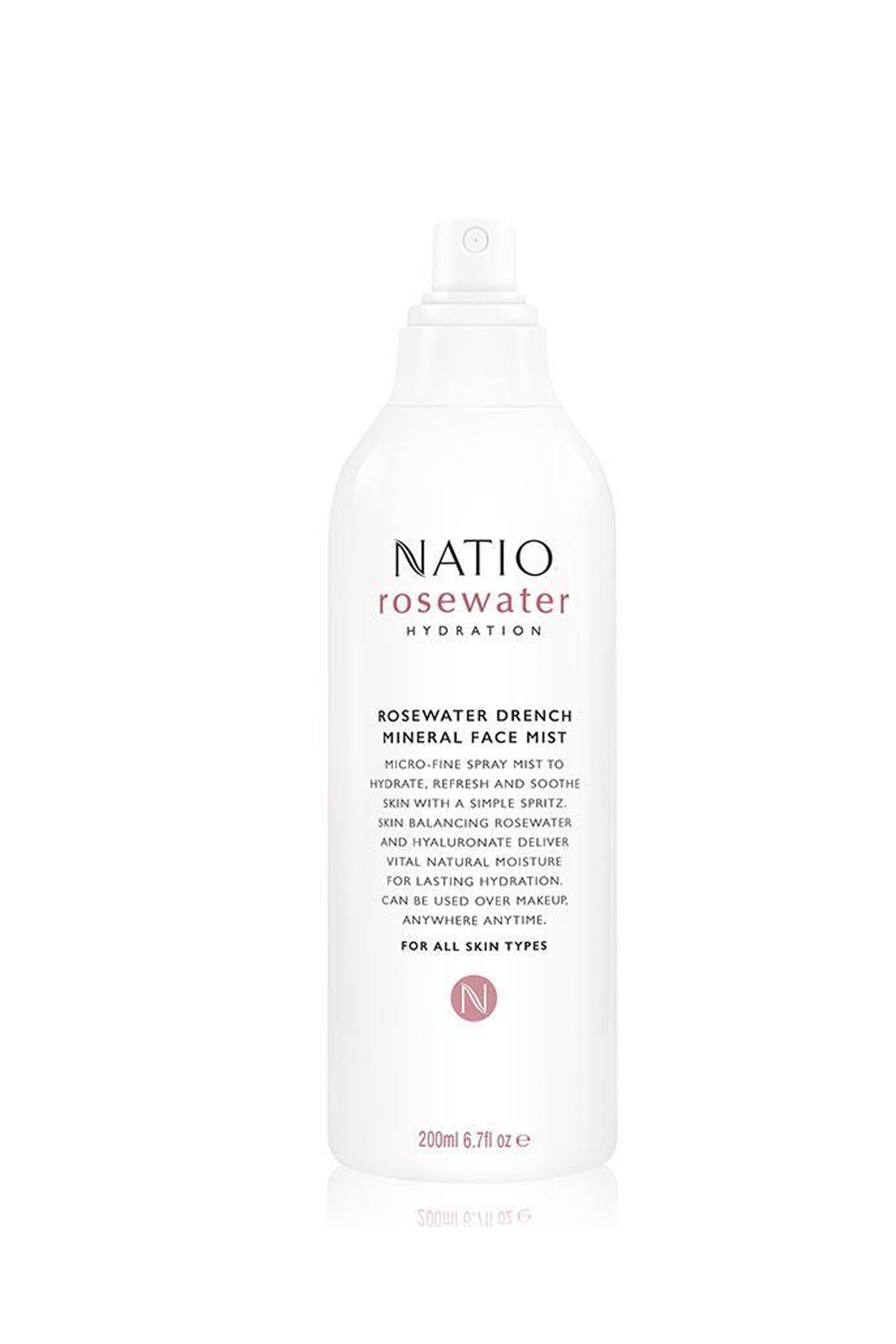 NATIO Rosewater Hydration Drench Mineral Face Mist 200ml