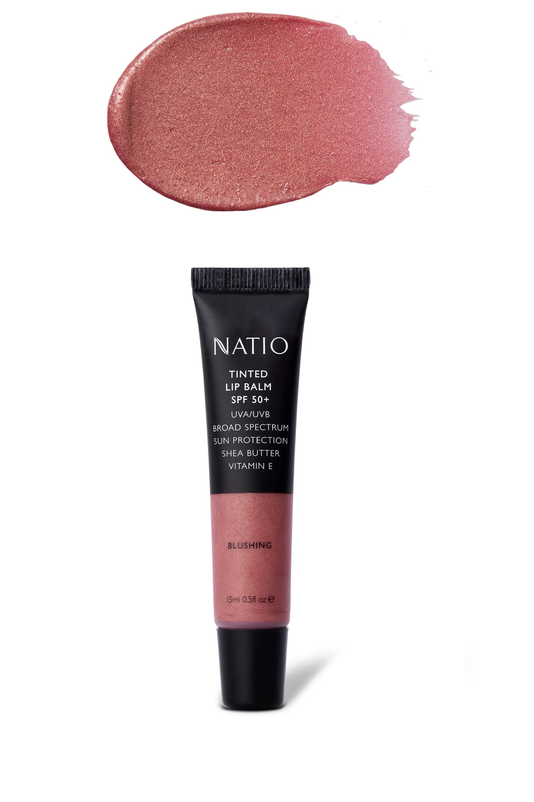NATIO Tinted Lip Balm SPF 50+ Blushing 15ml