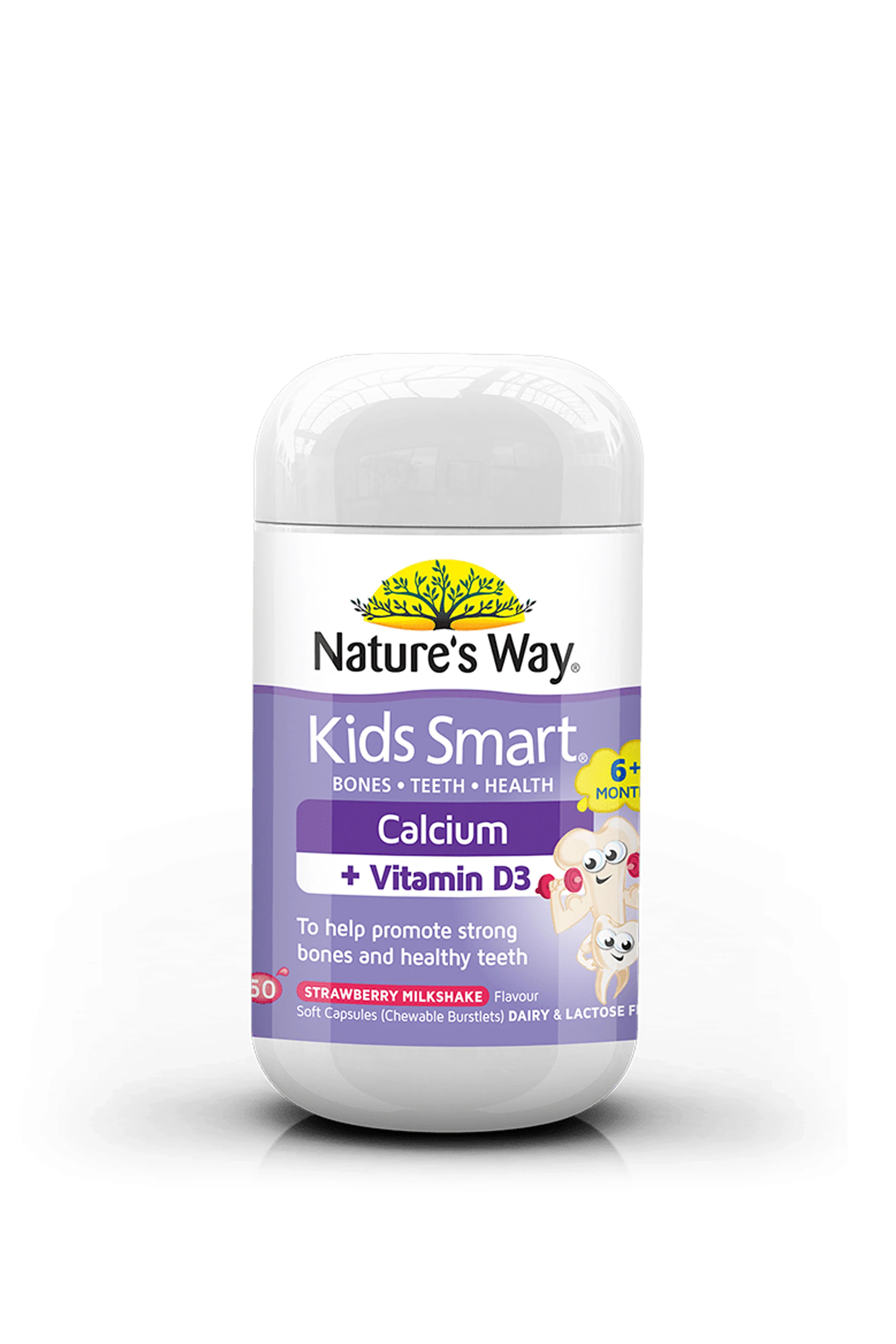 NATURE'S WAY Kids Smart Calcium + Vitamin D3 50's